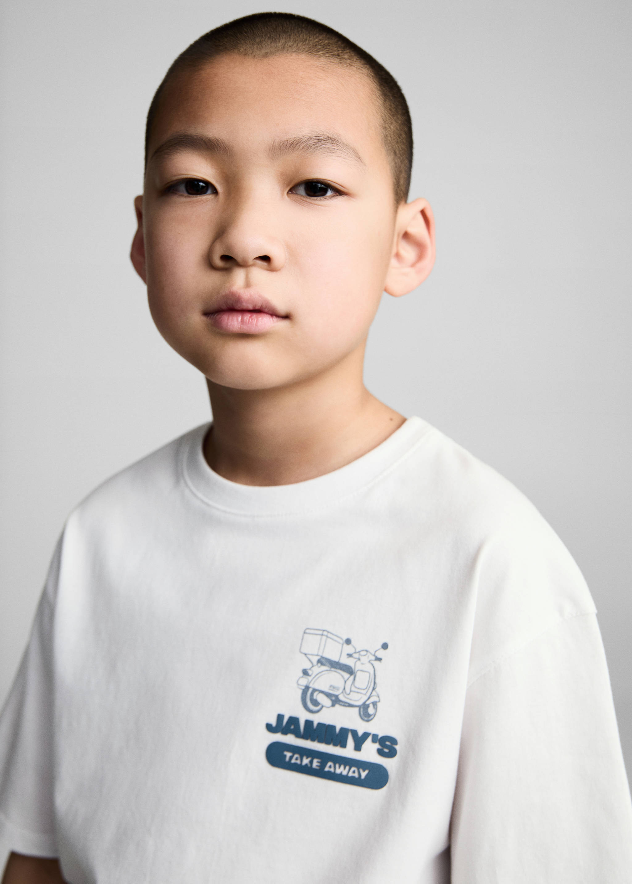 Short-sleeved cotton t-shirt - Details of the article 1