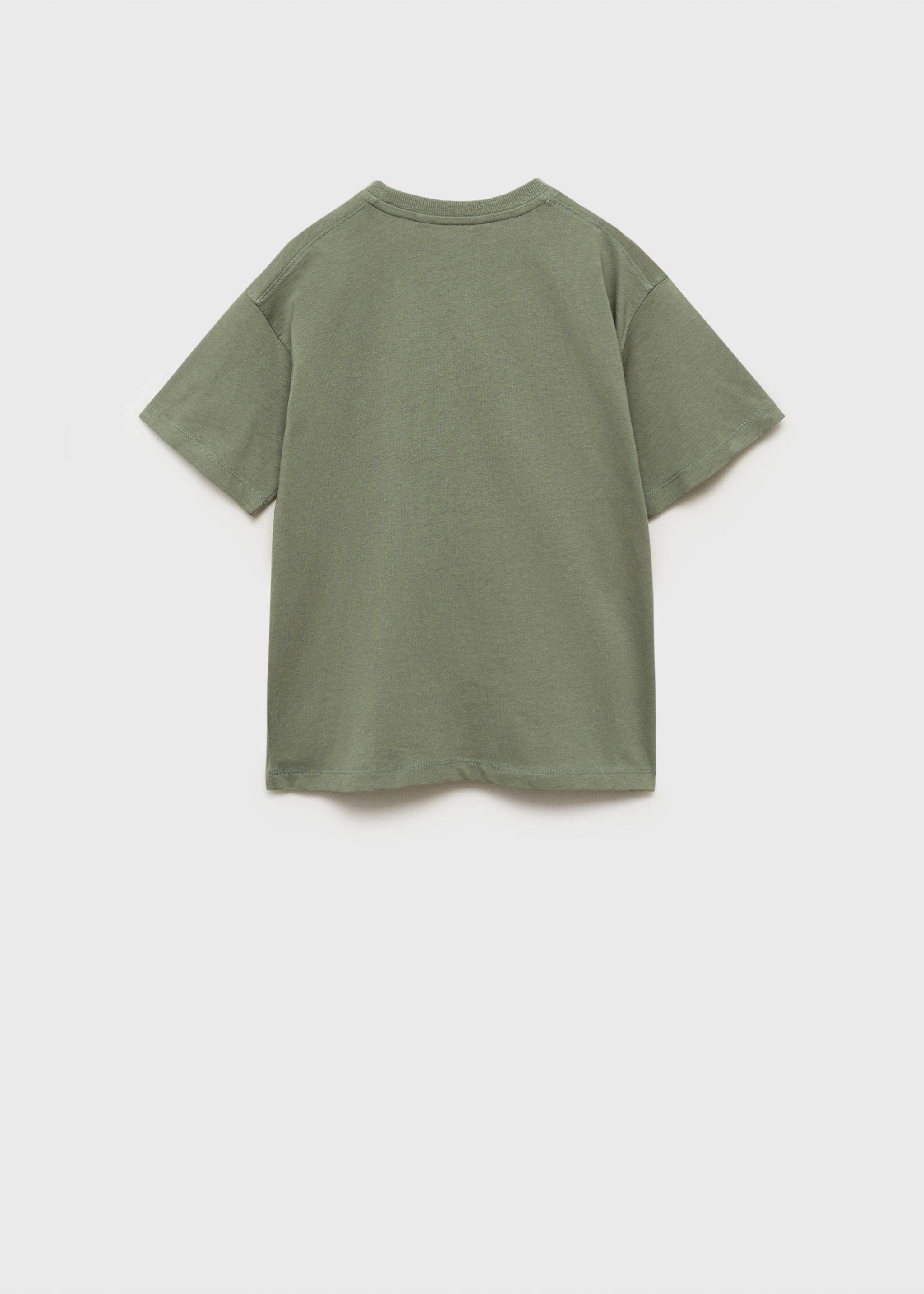 Printed cotton-blend T-shirt - Reverse of the article, Forest Green. Ref: 87015141-00.