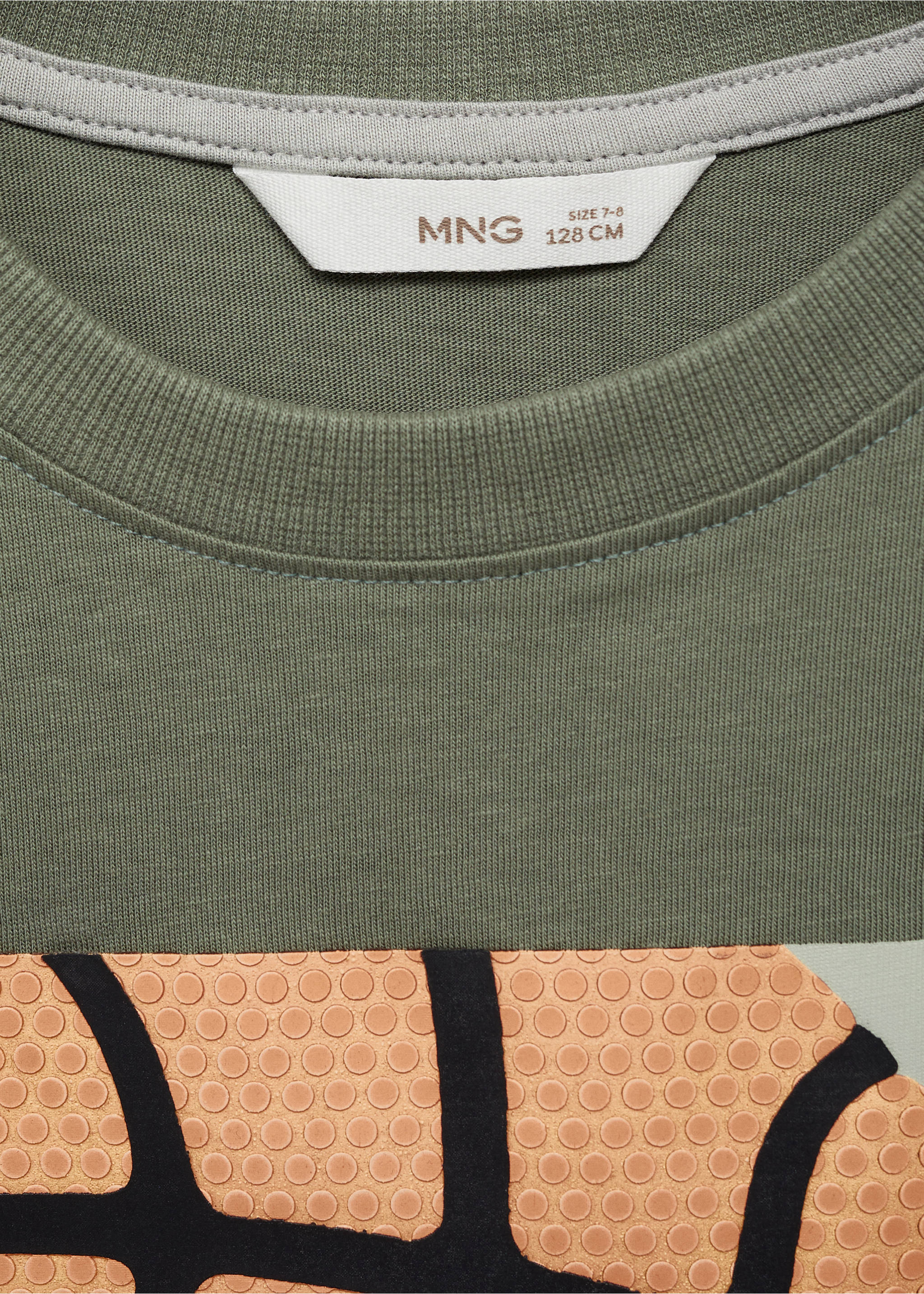 Printed cotton-blend T-shirt - Details of the article 0, Forest Green. Ref: 87015141-00.