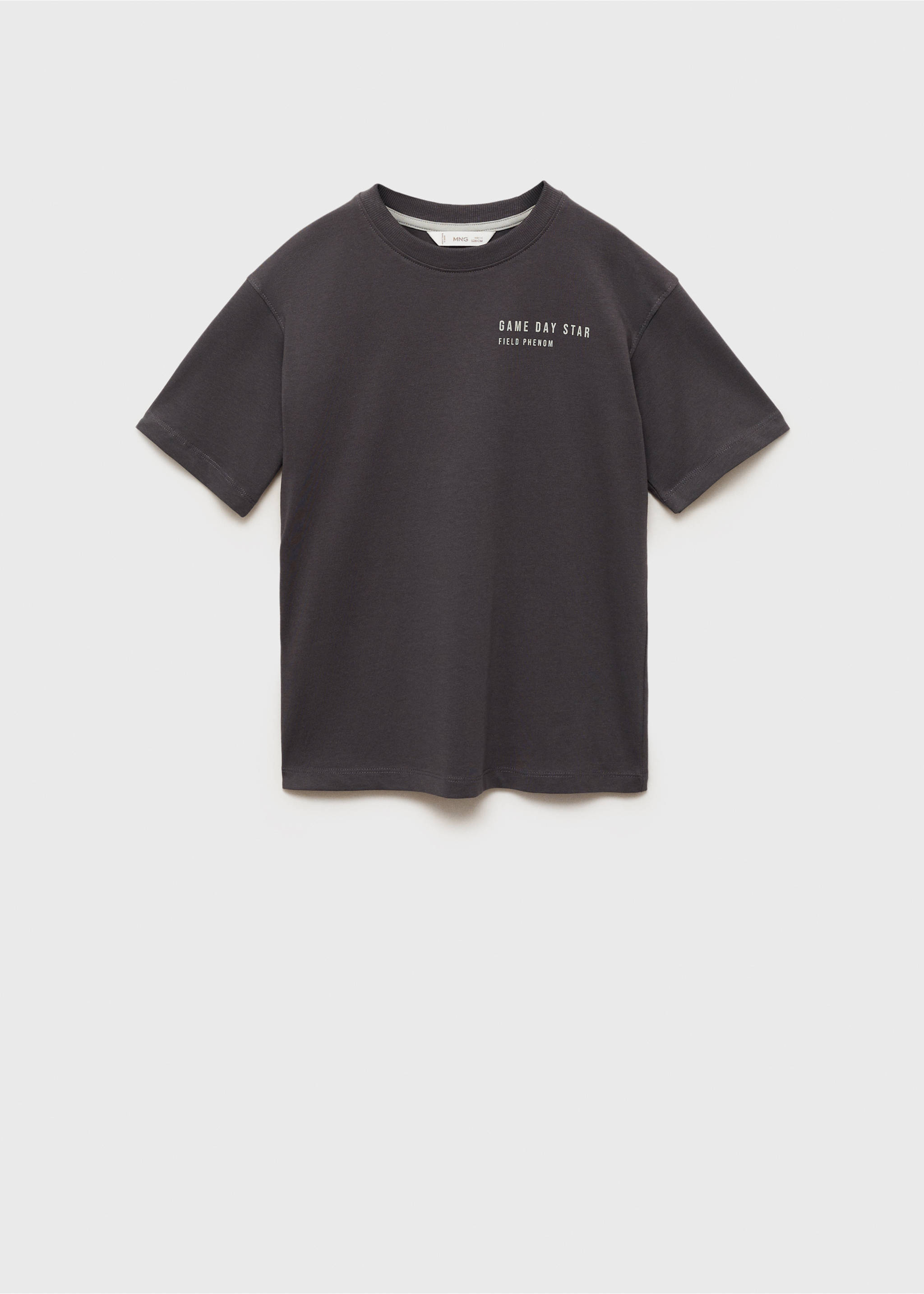 Samarreta cotó estampada - Article sense model, Gris antracita. Ref: 87015142-00.