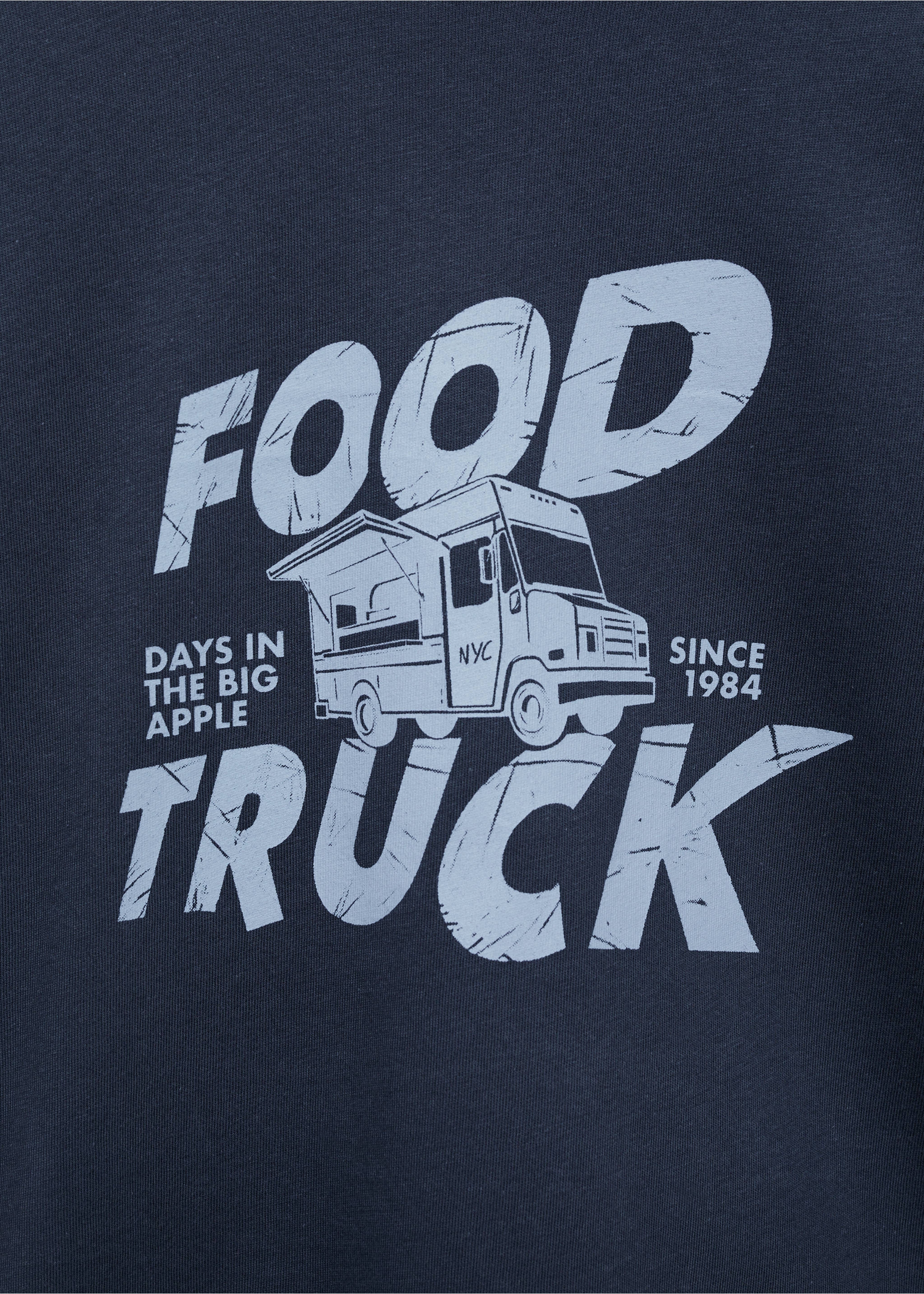 Samarreta cotó estampada - Detall de l'article 8, Blau marí fosc. Ref: 87015143-00.