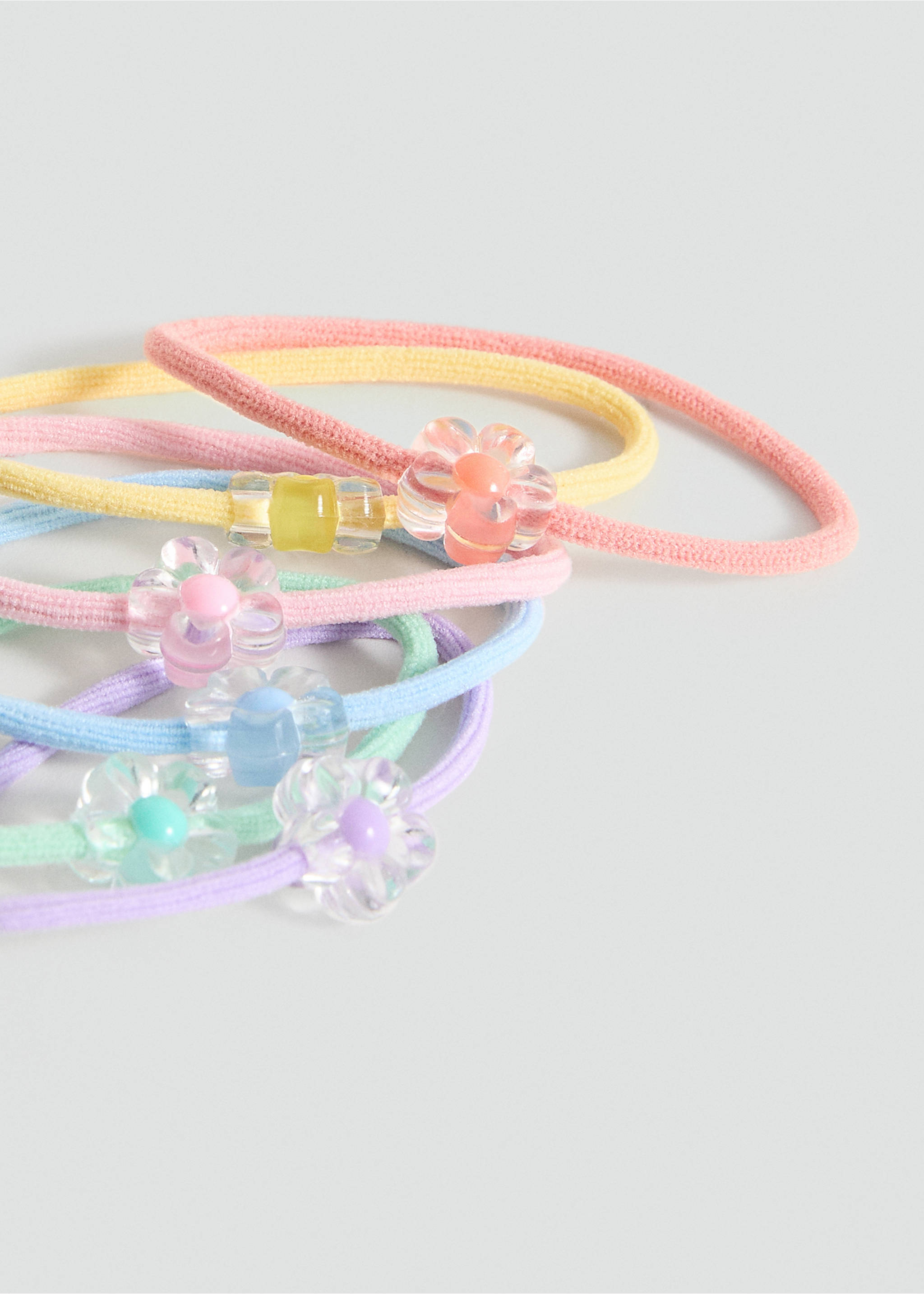 Pack 6 hair ties - Details of the article 1, Pink. Ref: 87015145-00.