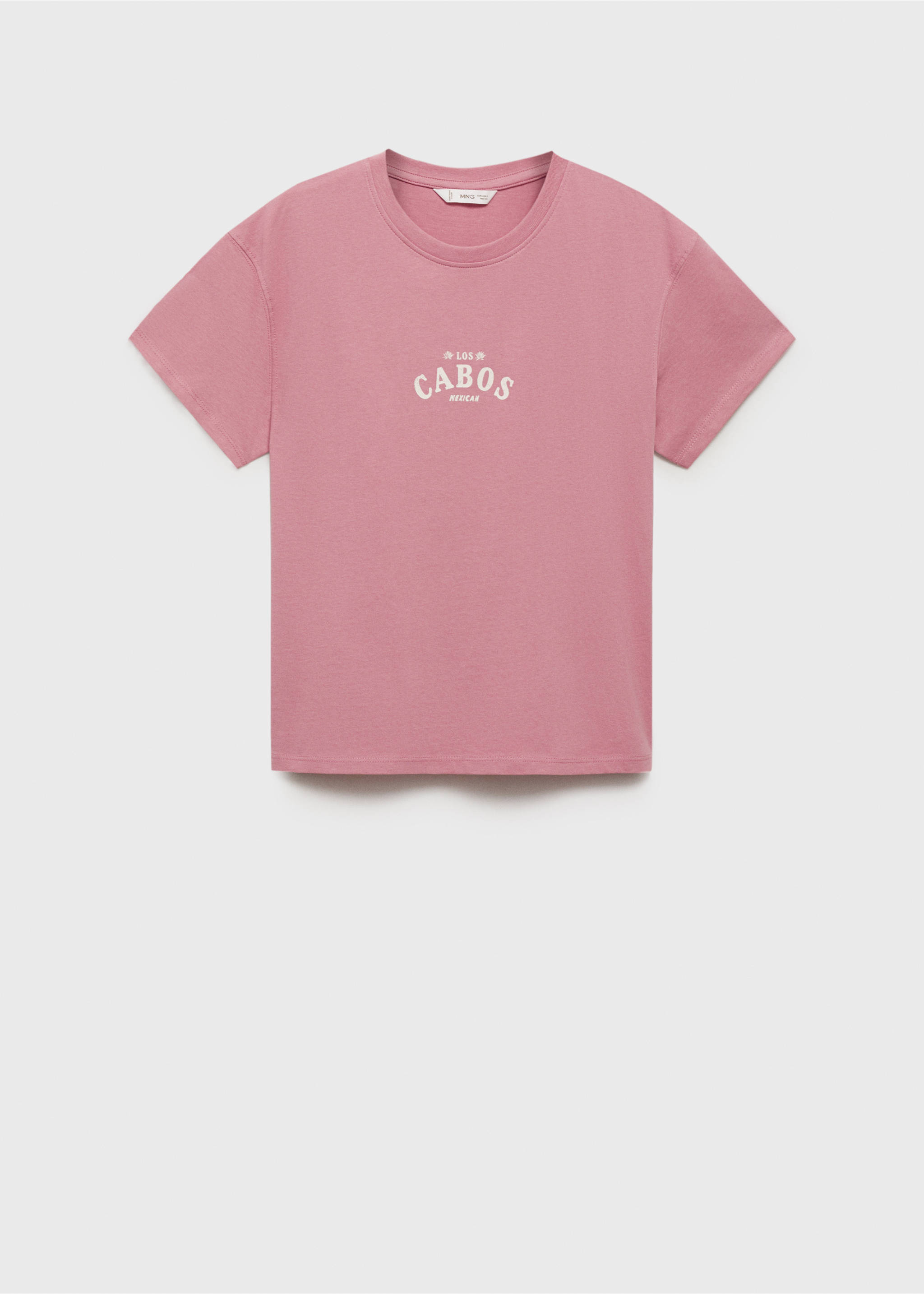 Short-sleeved printed t-shirt - Article without model, Pale Pink. Ref: 87015735-00.