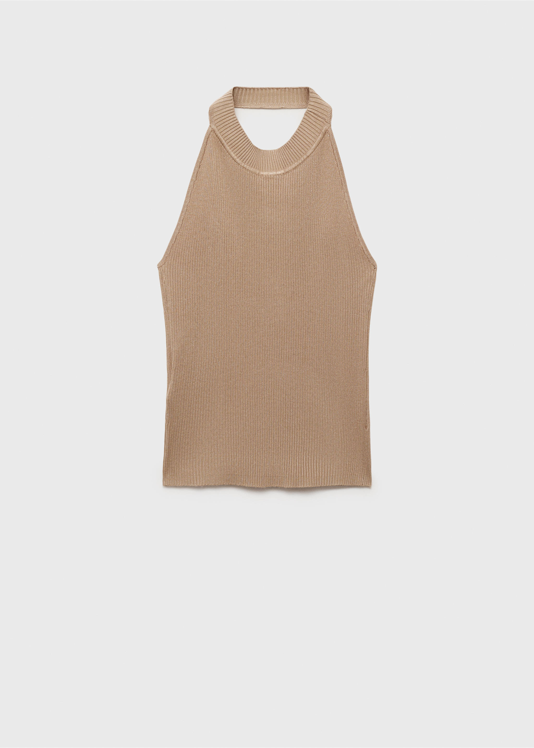 Top canalé abertura espalda - Artículo sin modelo, Beige. Ref: 87015736-00.
