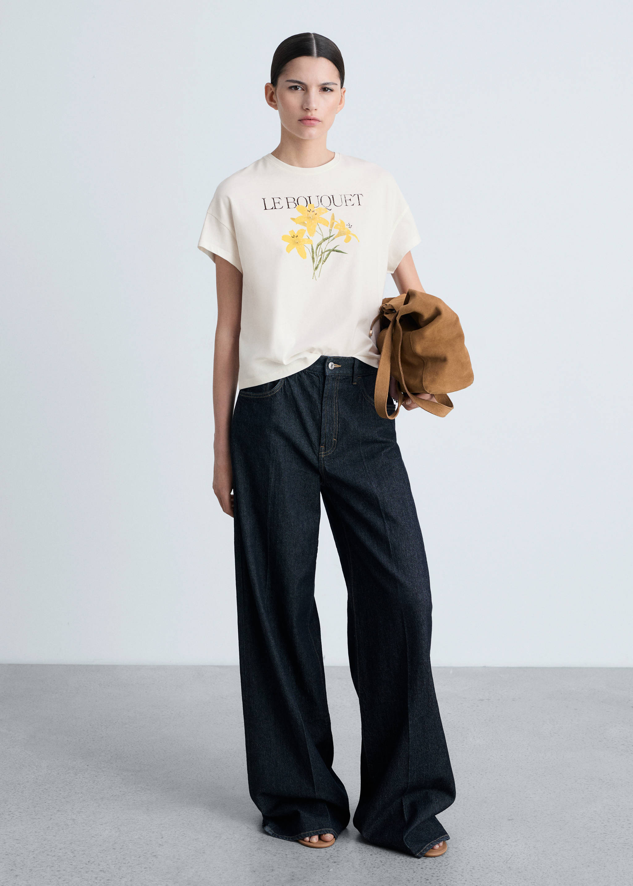 Cotton t-shirt with printed message - General plane