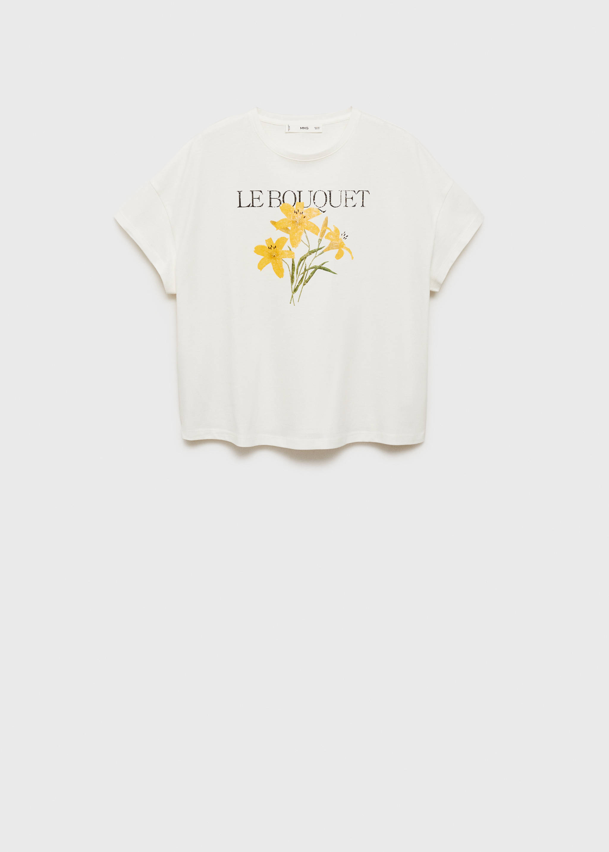 Cotton t-shirt with printed message - Article without model