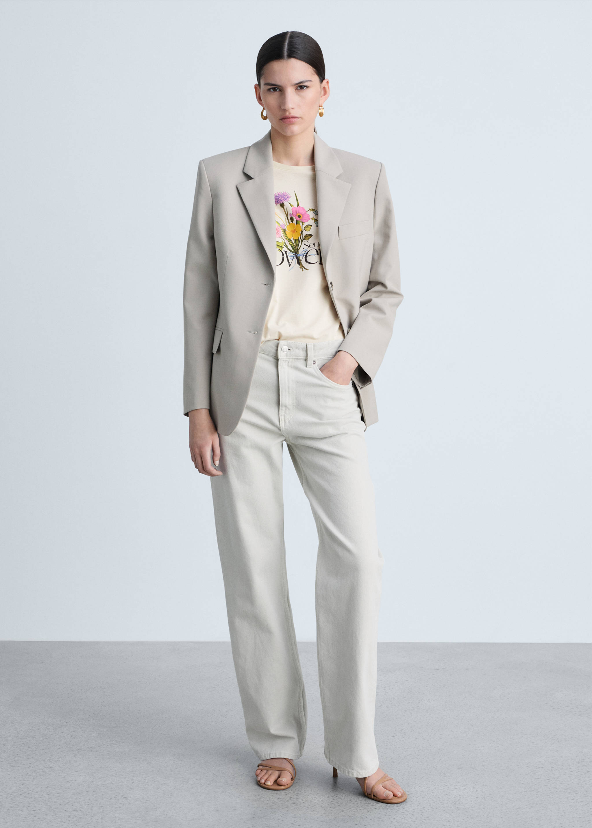 Cotton t-shirt with printed message - General plane