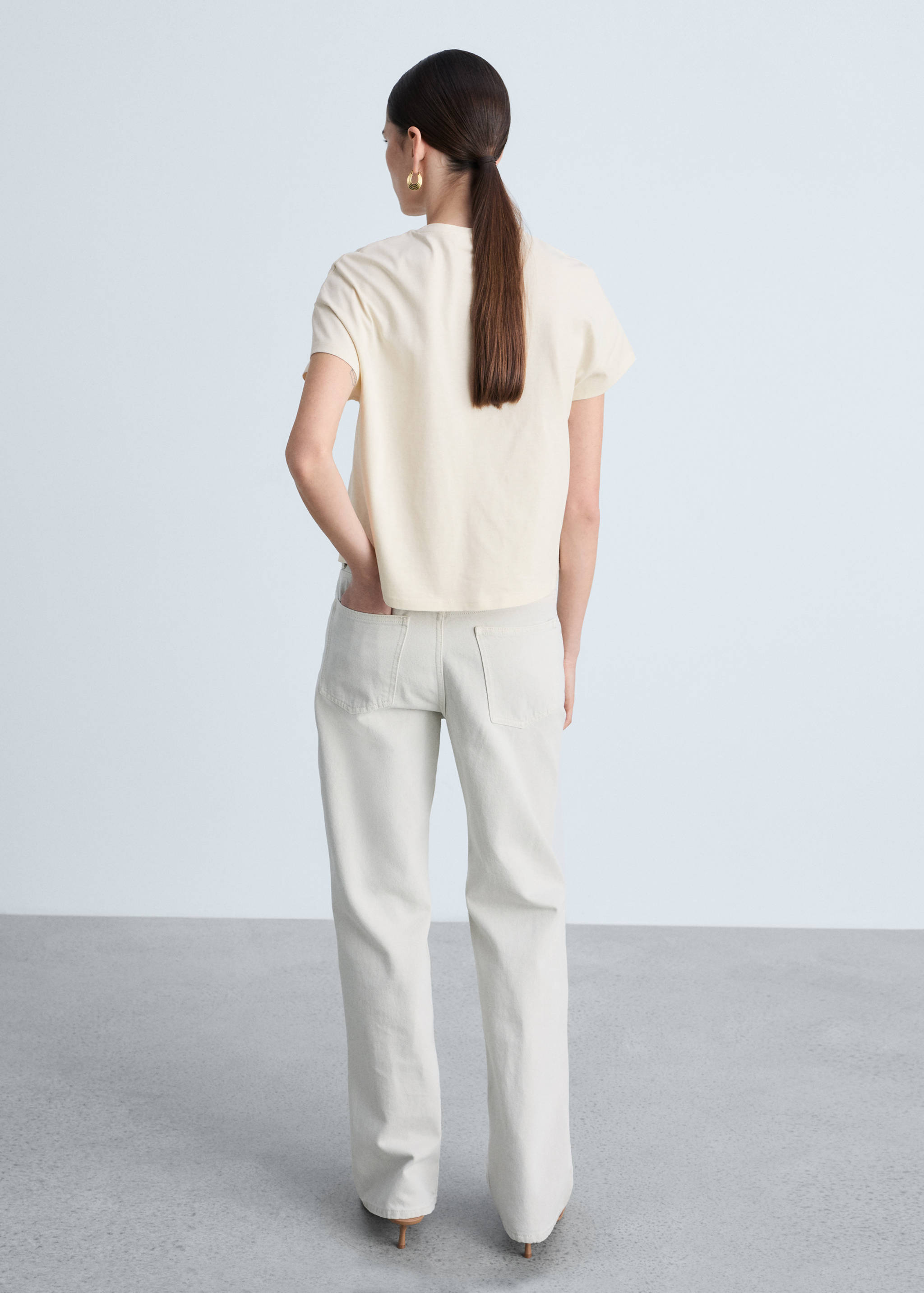 Cotton t-shirt with printed message - Reverse of the article