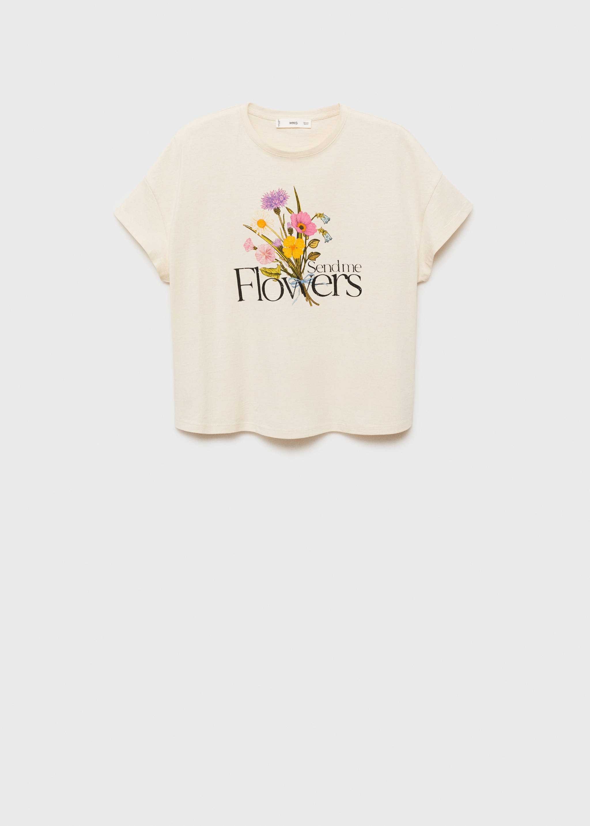 Cotton t-shirt with printed message - Article without model