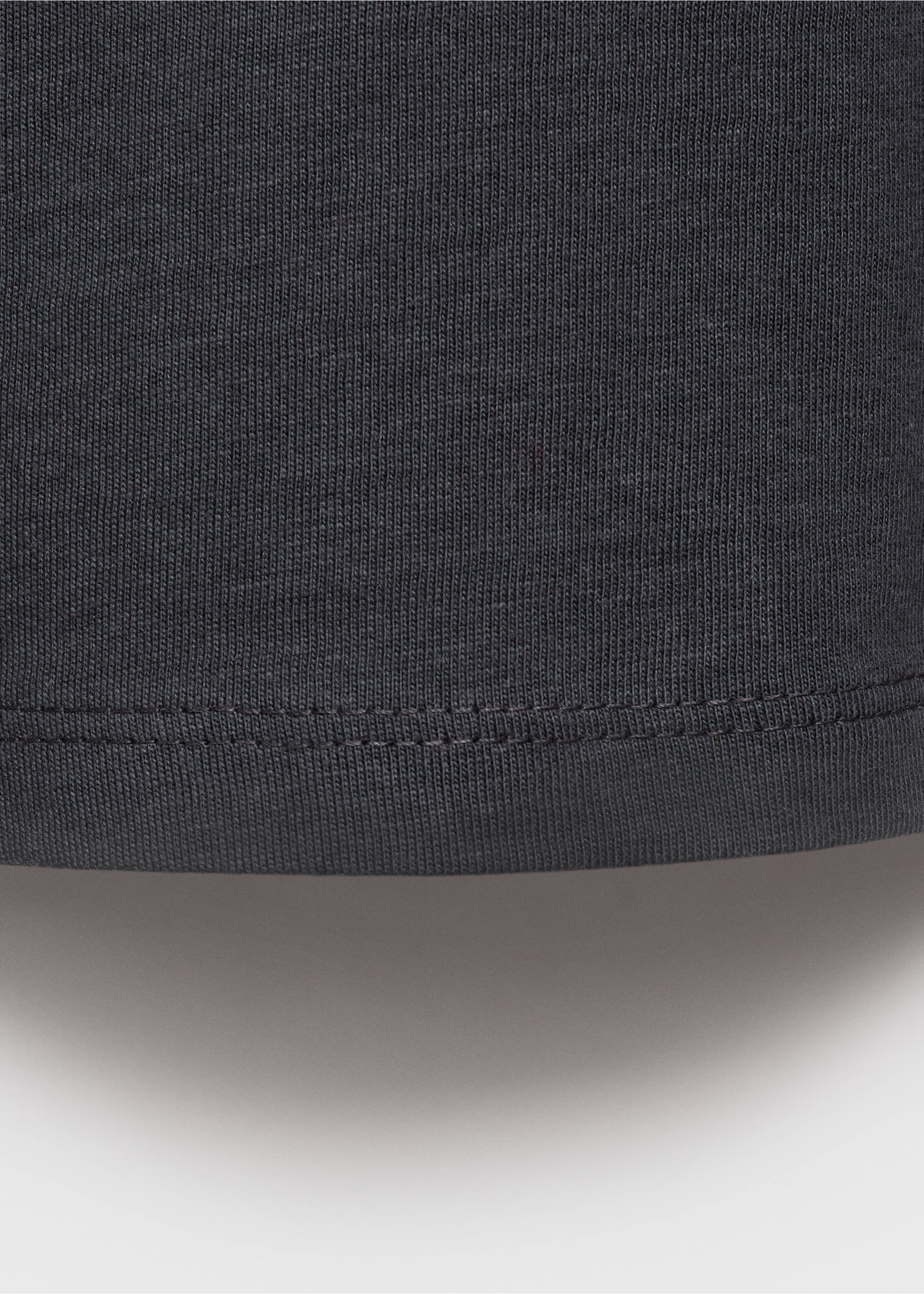 Cotton t-shirt with printed message - Details of the article 0, Charcoal. Ref: 87015746-00.