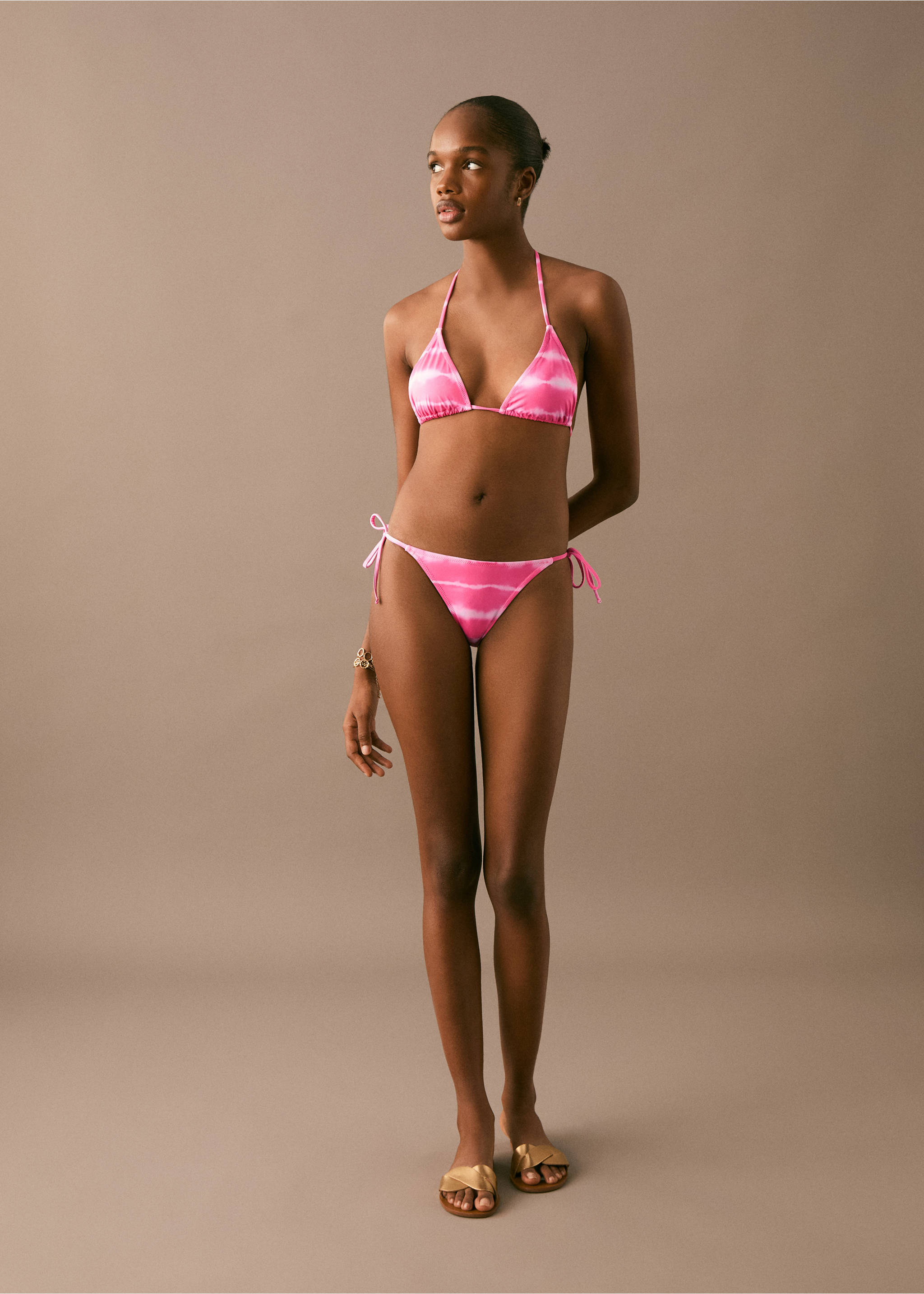 Tie-Dye-Bikini - Allgemeine Ansicht, Neonpink. Ref: 87015747-00.