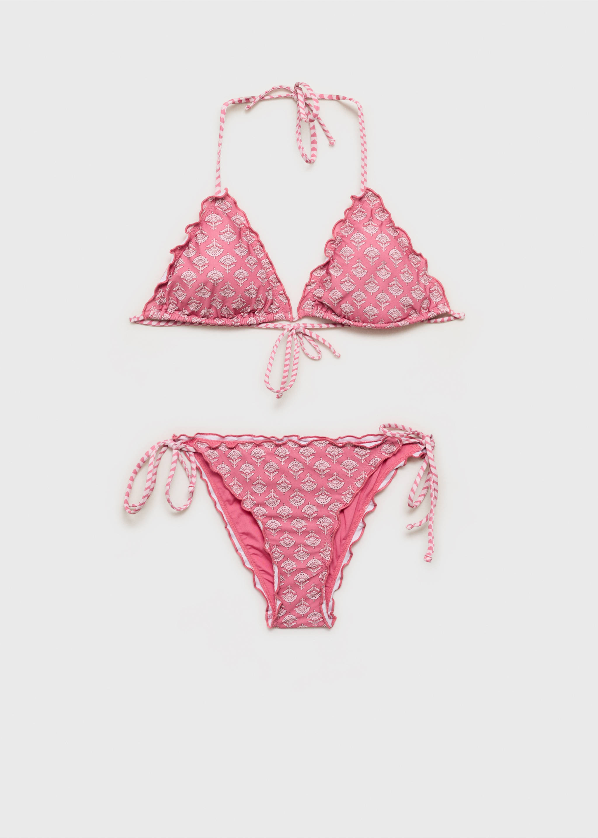 Mintás bikinis szegéllyel - Termék modell nélkül, Pasztell rózsaszín. Ref: 87015748-00.