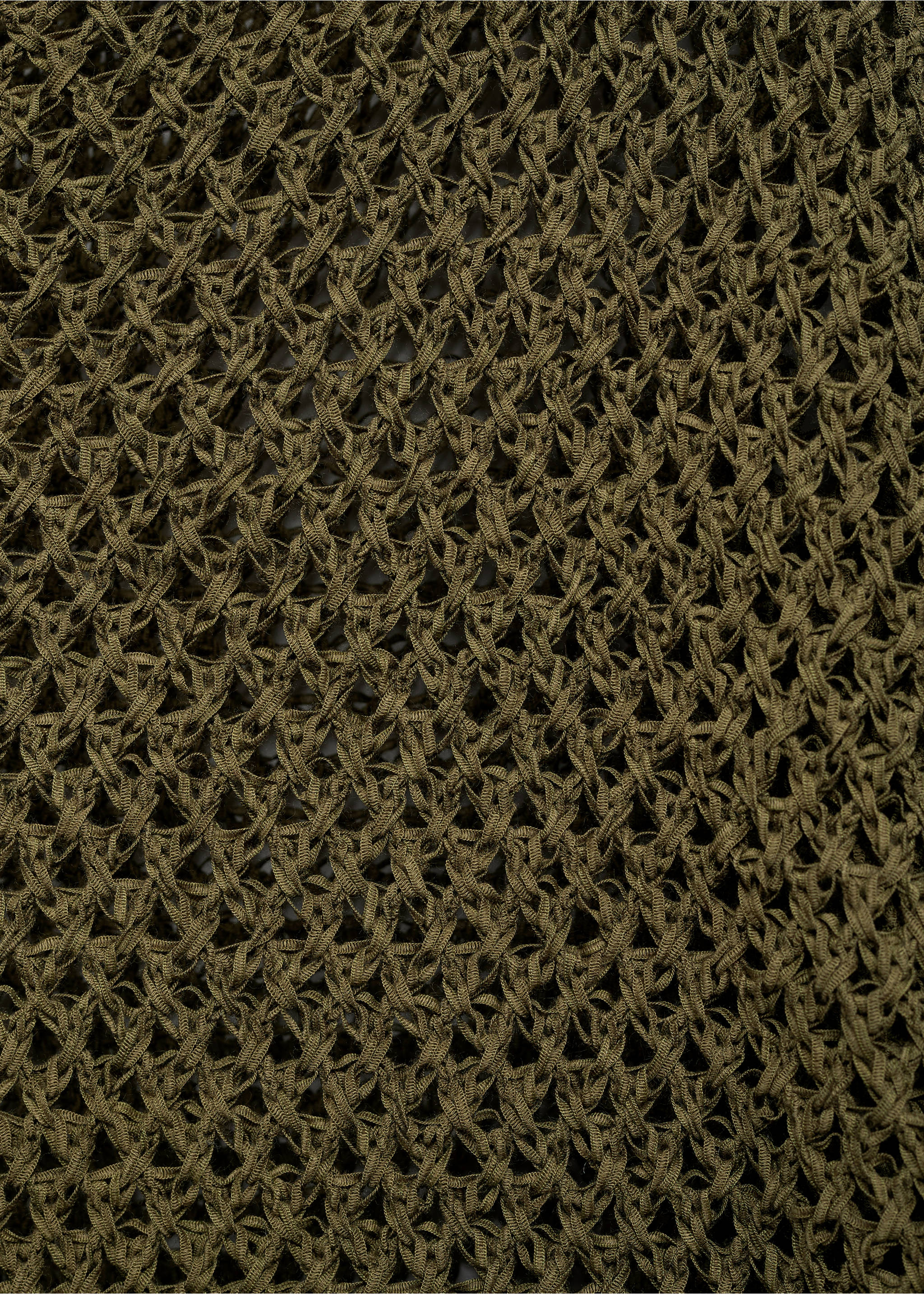 Pullover mit U-Boot-Ausschnitt und Lochstrickmuster - Detail des Artikels 8, Khaki. Ref: 87015754-00.