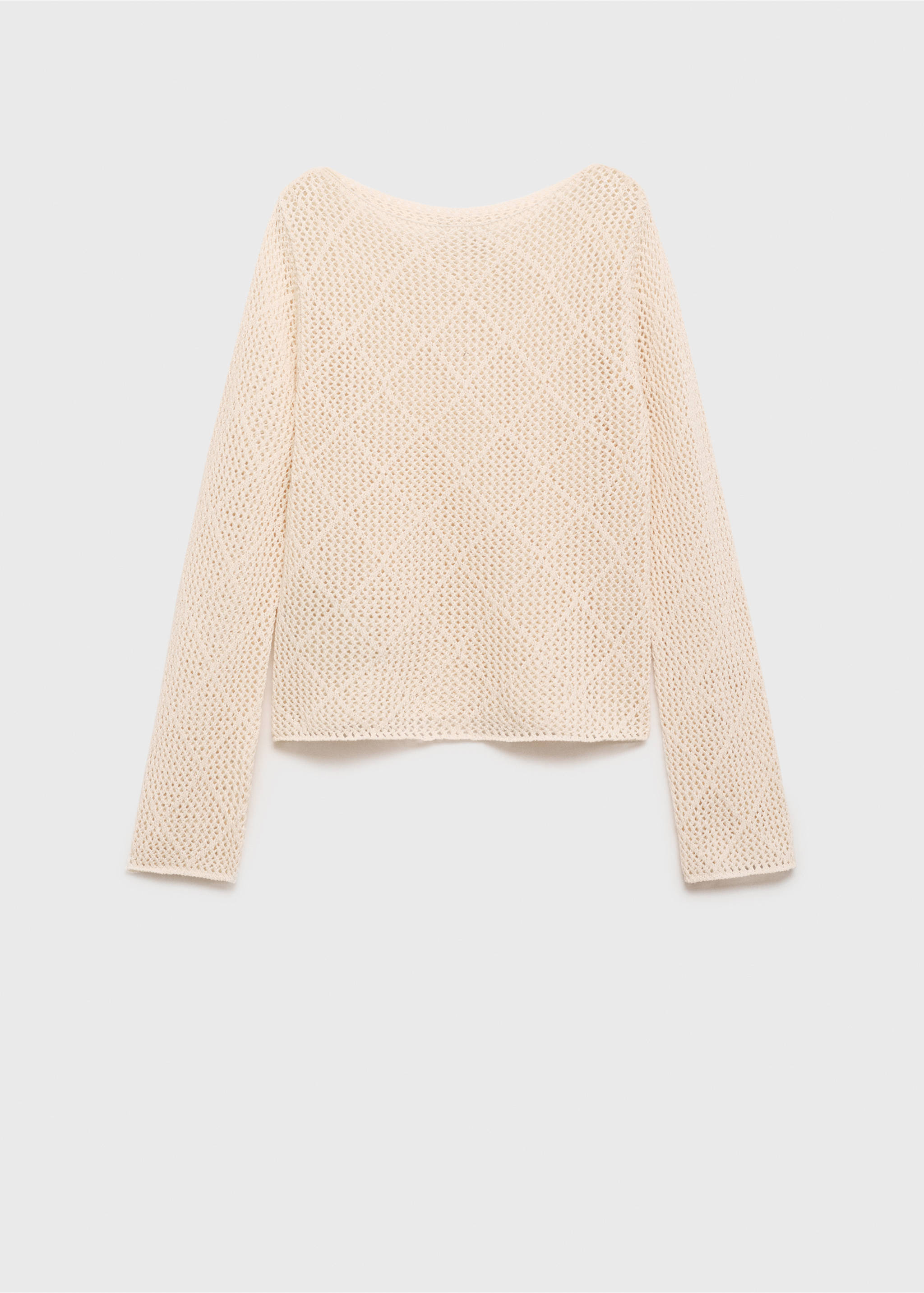 Pullover Baumwolle Lochmuster - Artikel ohne Model, Ecru. Ref: 87015755-00.