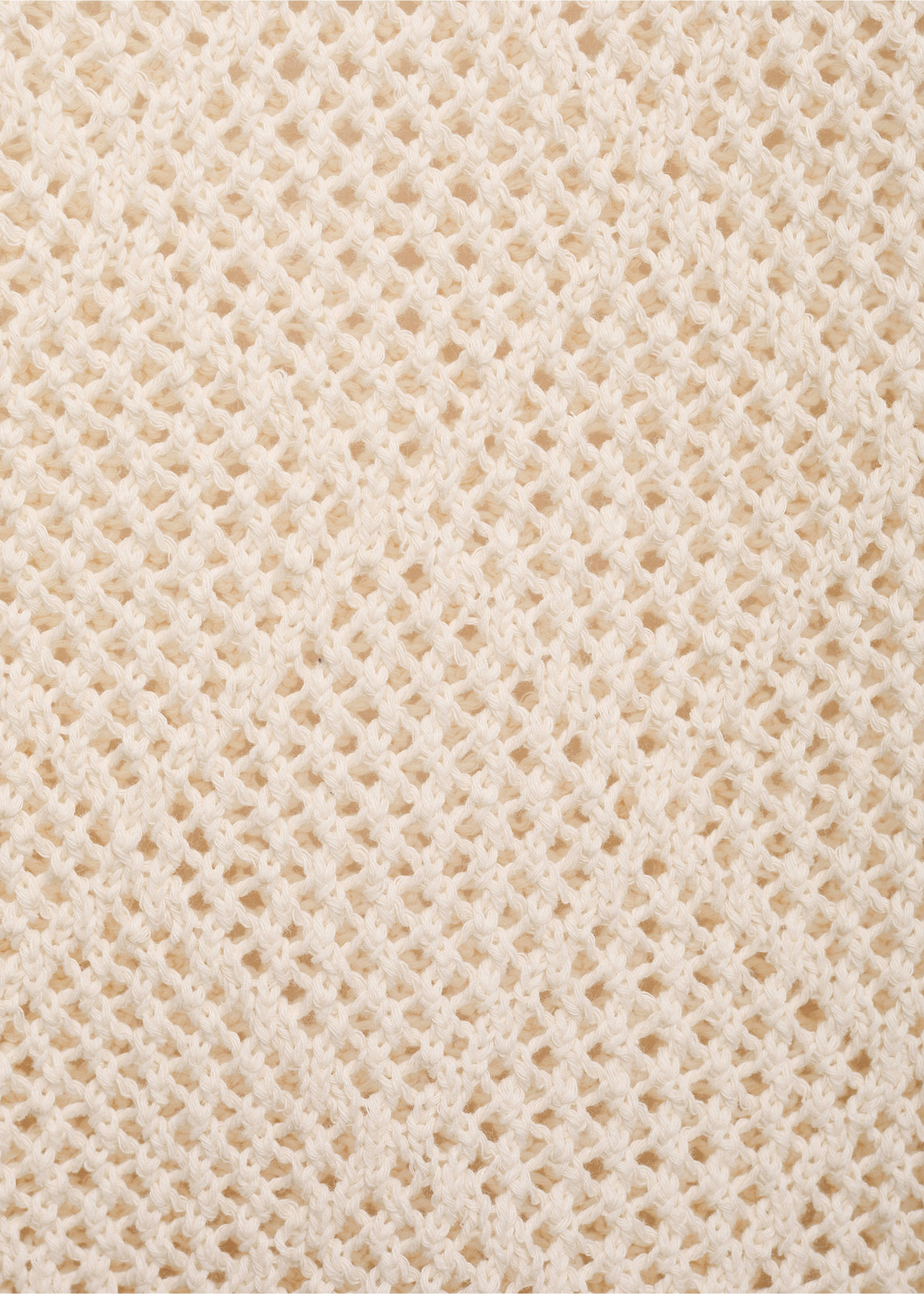 Pullover Baumwolle Lochmuster - Detail des Artikels 8, Ecru. Ref: 87015755-00.