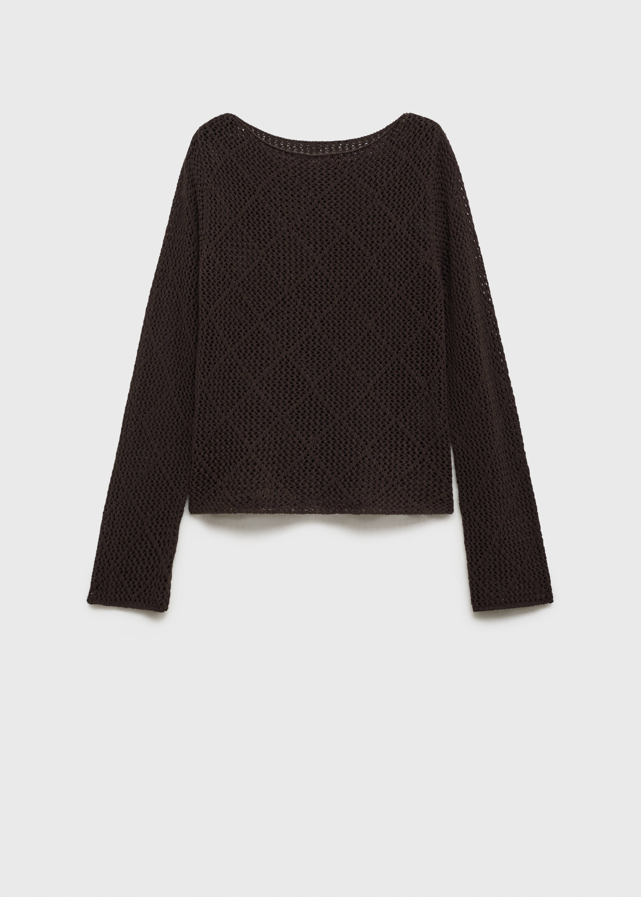 Openwork knitted cotton sweater - Article without model