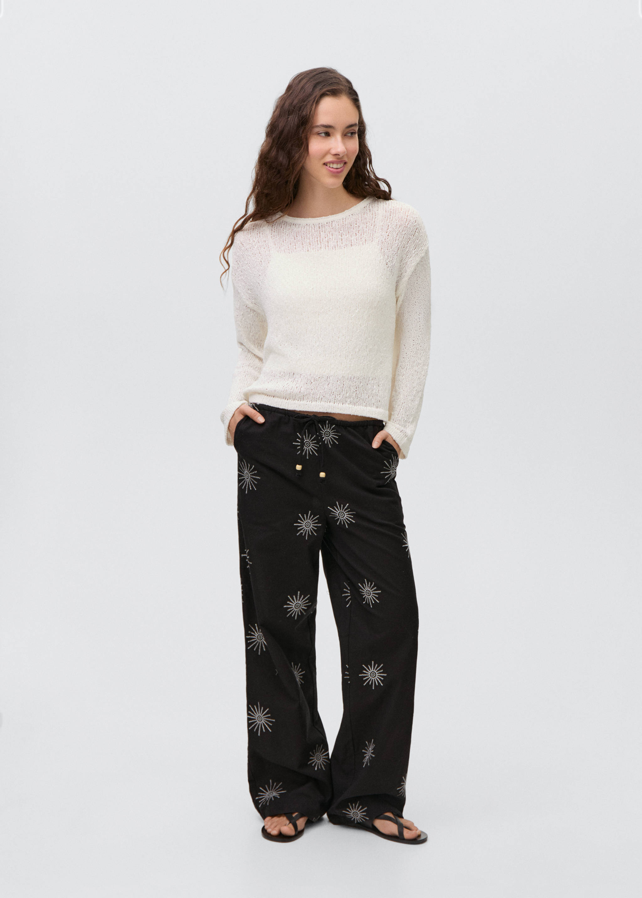 Texturierter Strickpullover - Allgemeine Ansicht