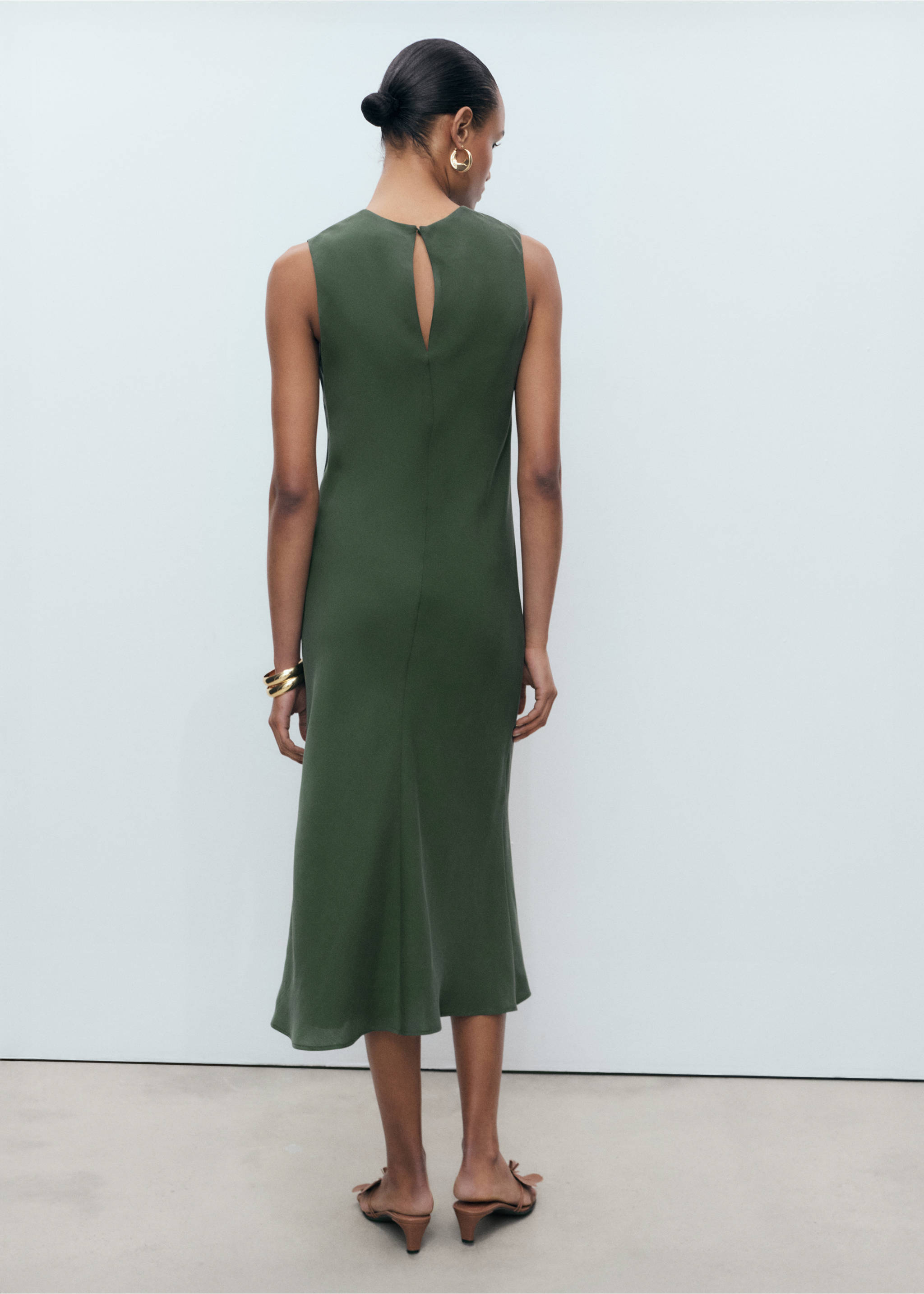 Shift midi dress - Reverse of the article, Green. Ref: 87015758-00.