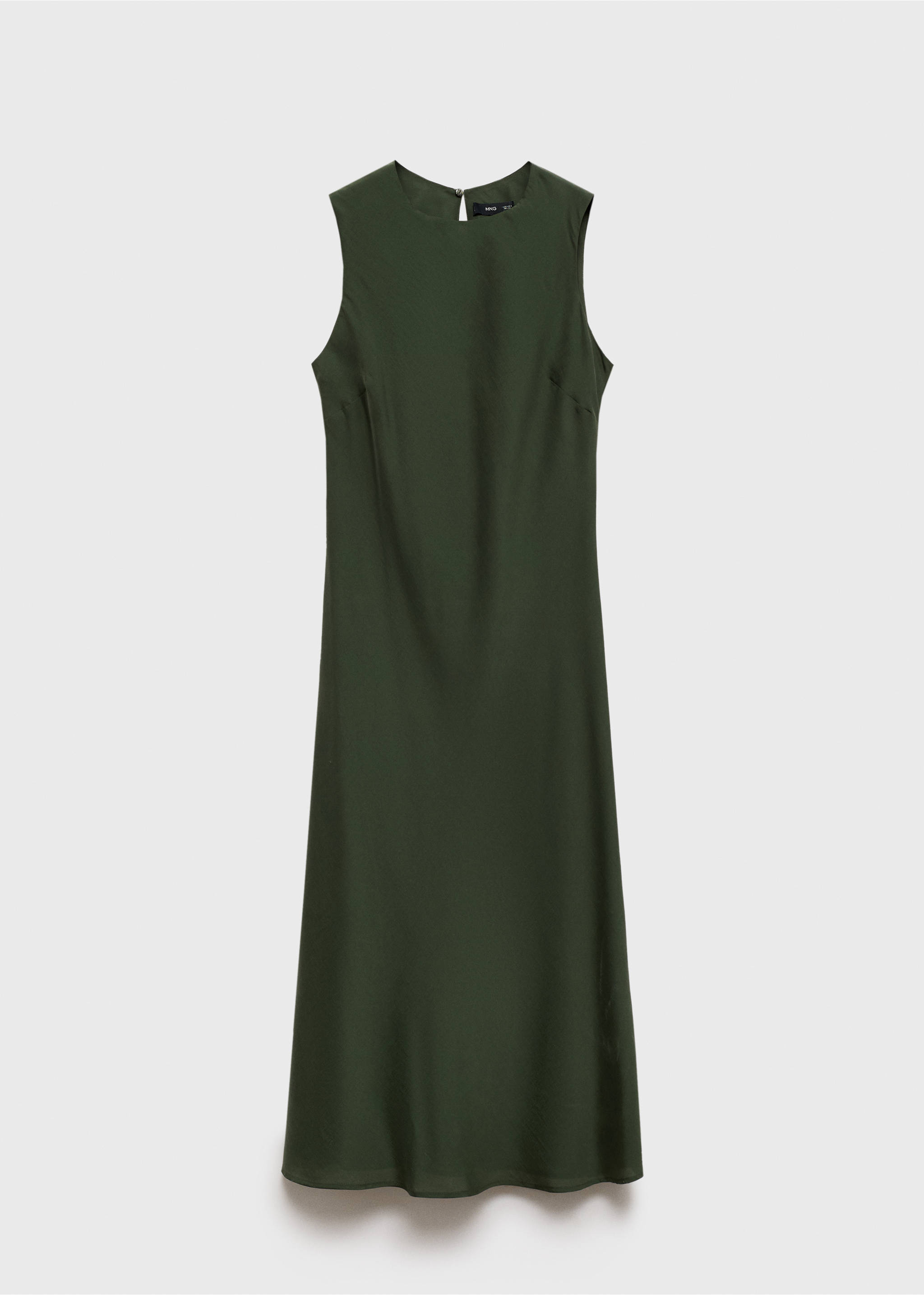 Shift midi dress - Article without model, Green. Ref: 87015758-00.