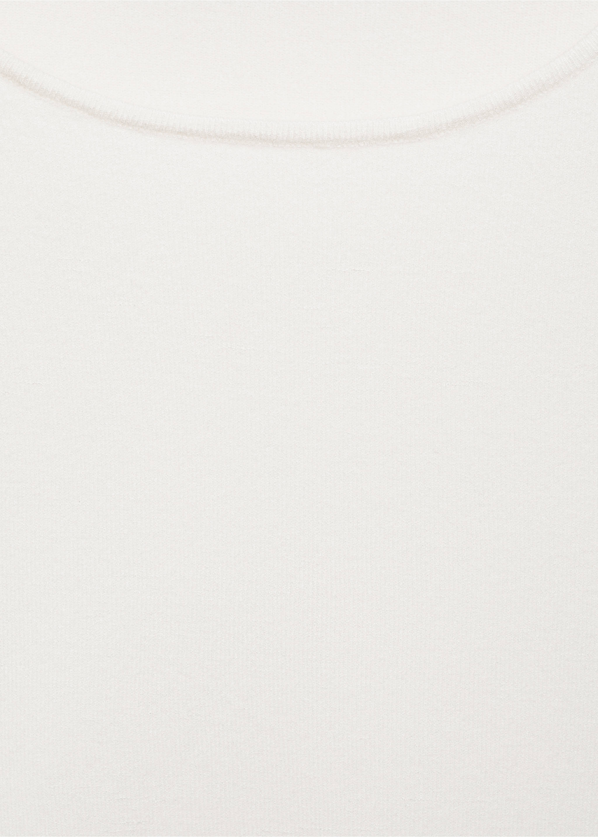 Fine-knit fitted sweater - Details of the article 8, Ecru. Ref: 87015759-00.