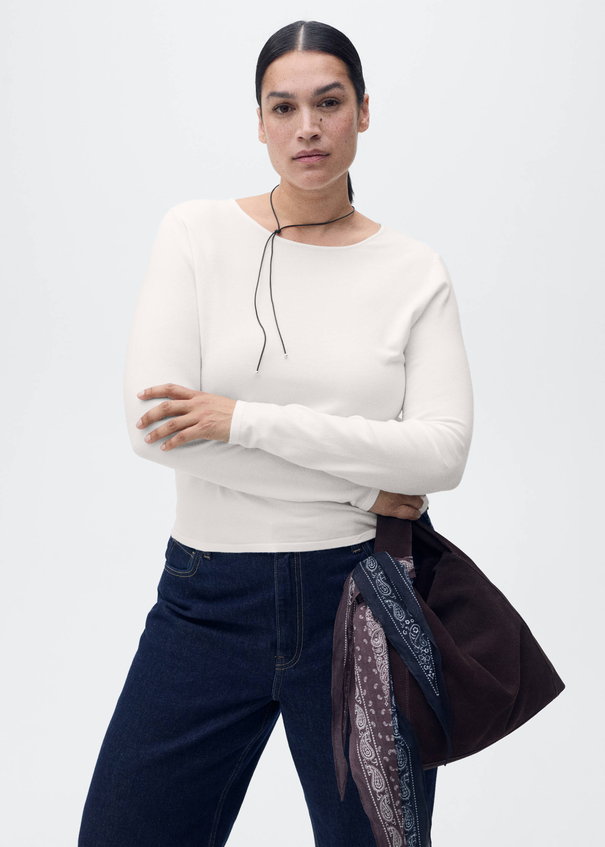 Fine-knit fitted sweater - Details of the article 5