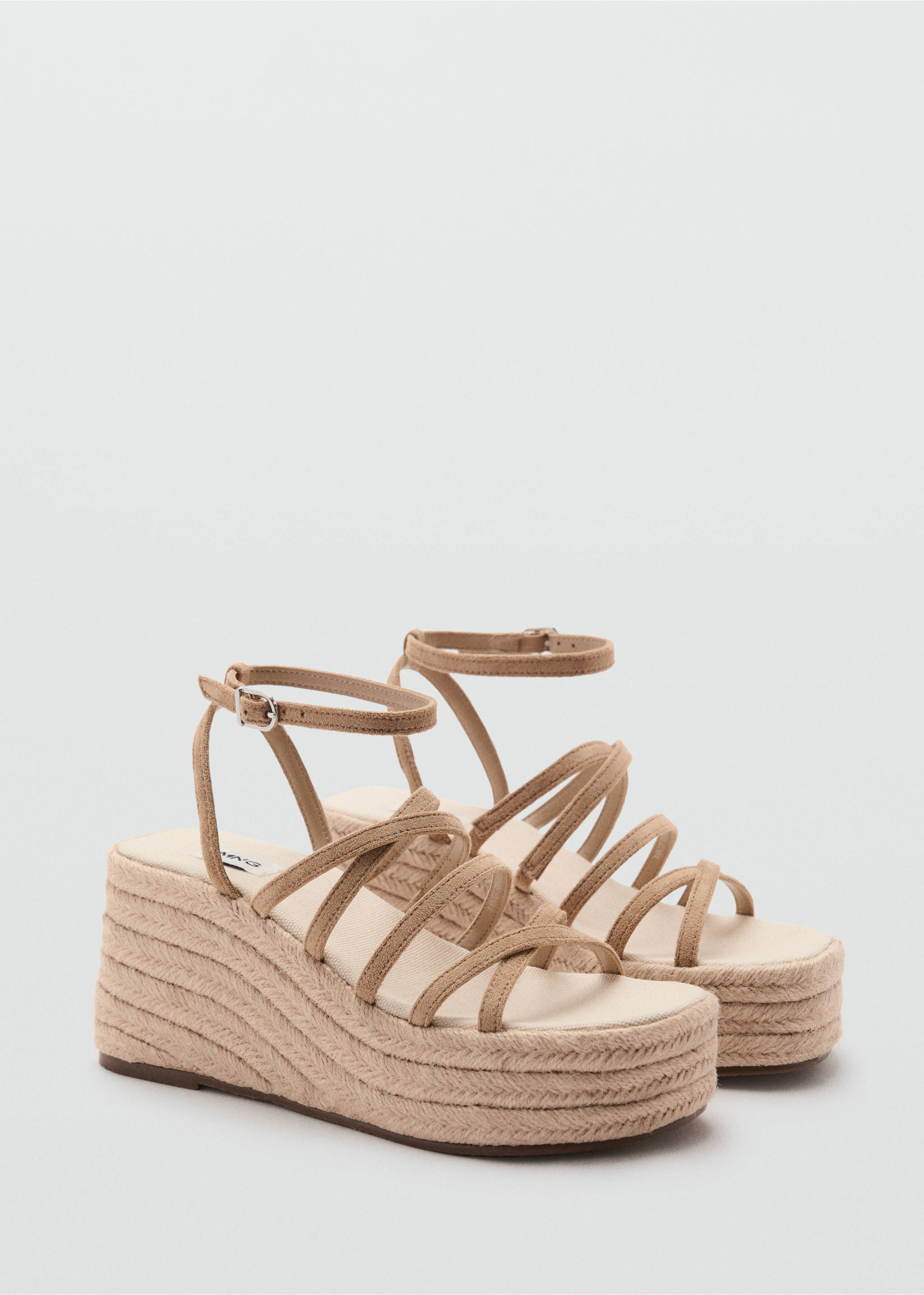 Platform strap sandals - Medium plane, Medium Brown. Ref: 87015760-00.