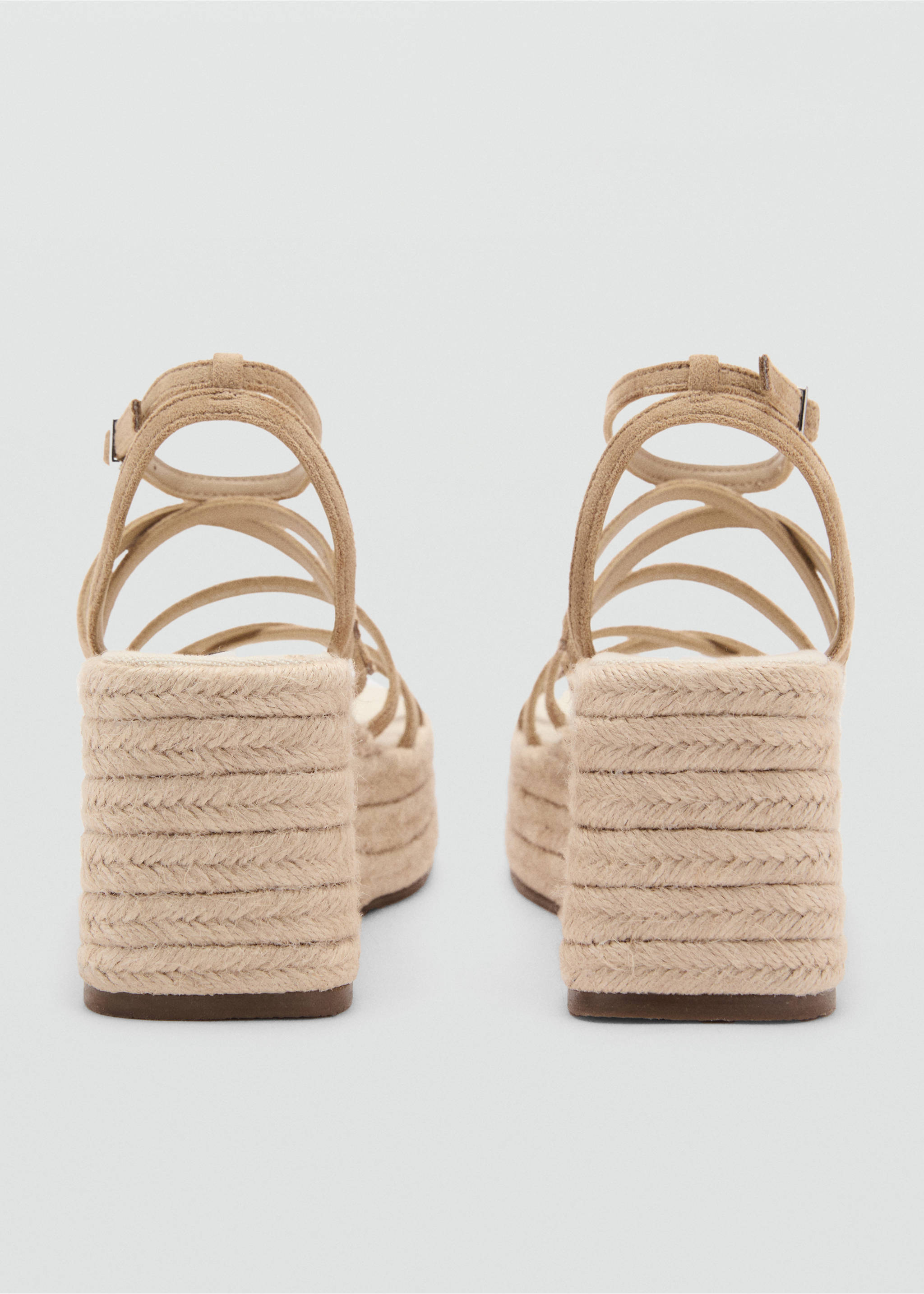 Platform strap sandals - Details of the article 2, Medium Brown. Ref: 87015760-00.
