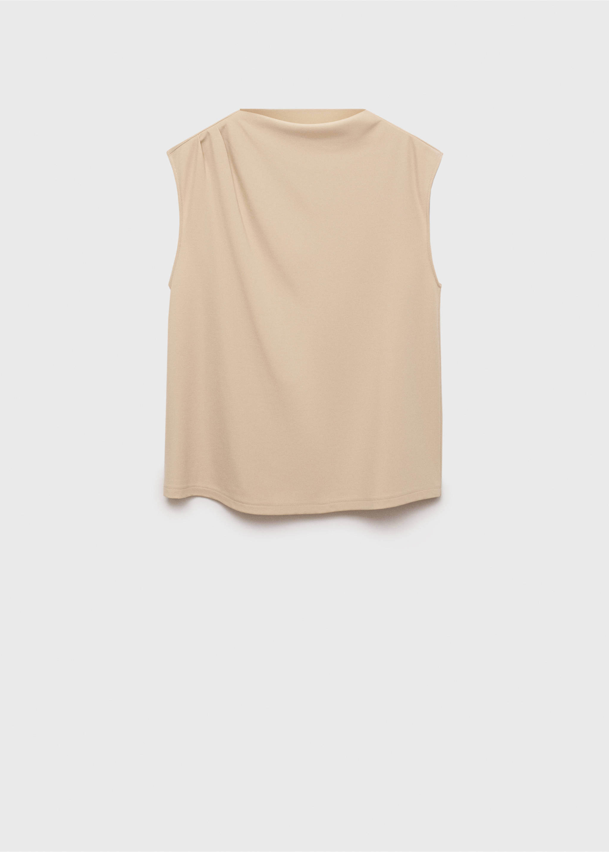 Maternity top with draped neck - Article without model, Sand. Ref: 87015763-00.