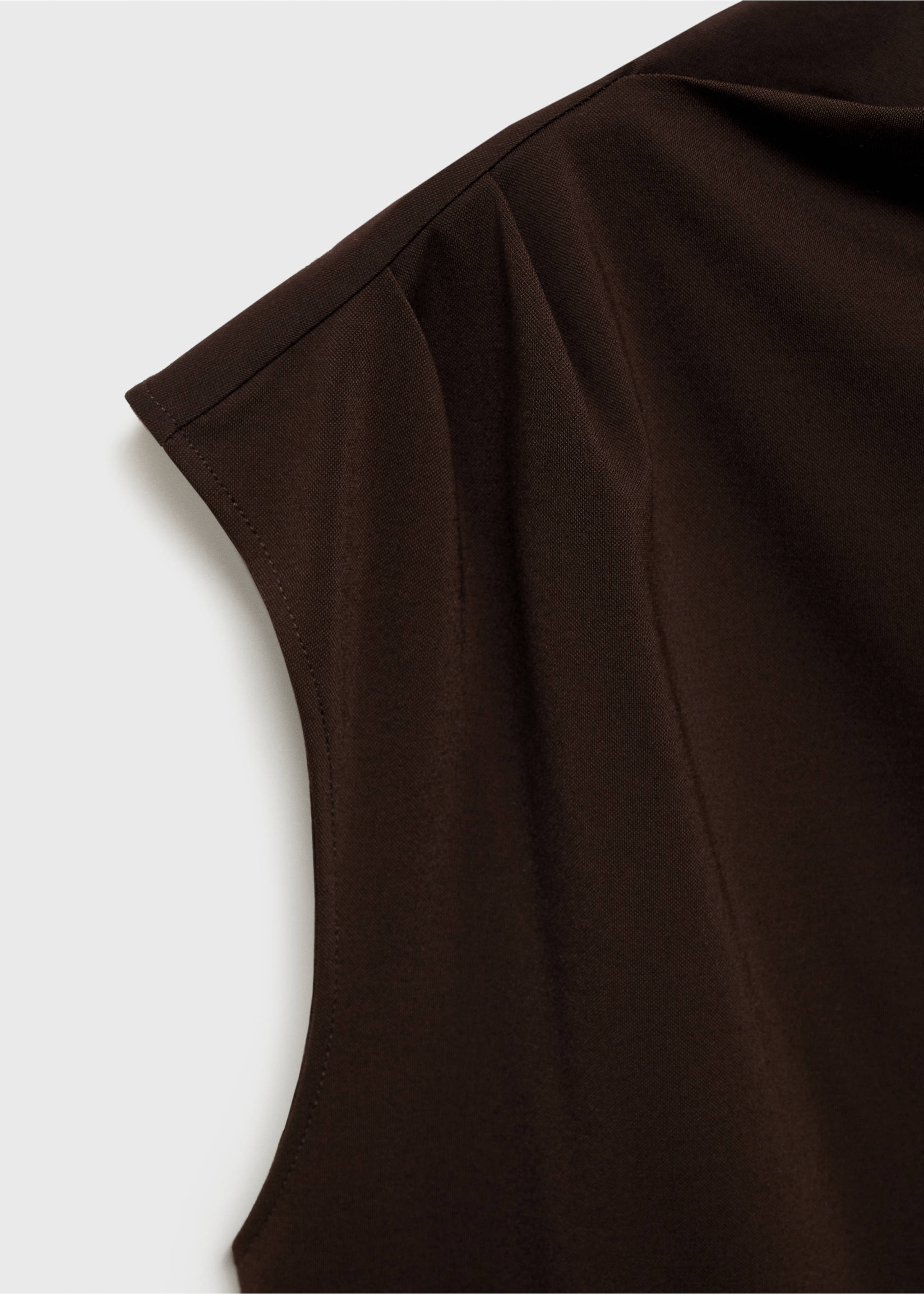 Maternity top with draped neck - Details of the article 8, Chocolate. Ref: 87015763-00.