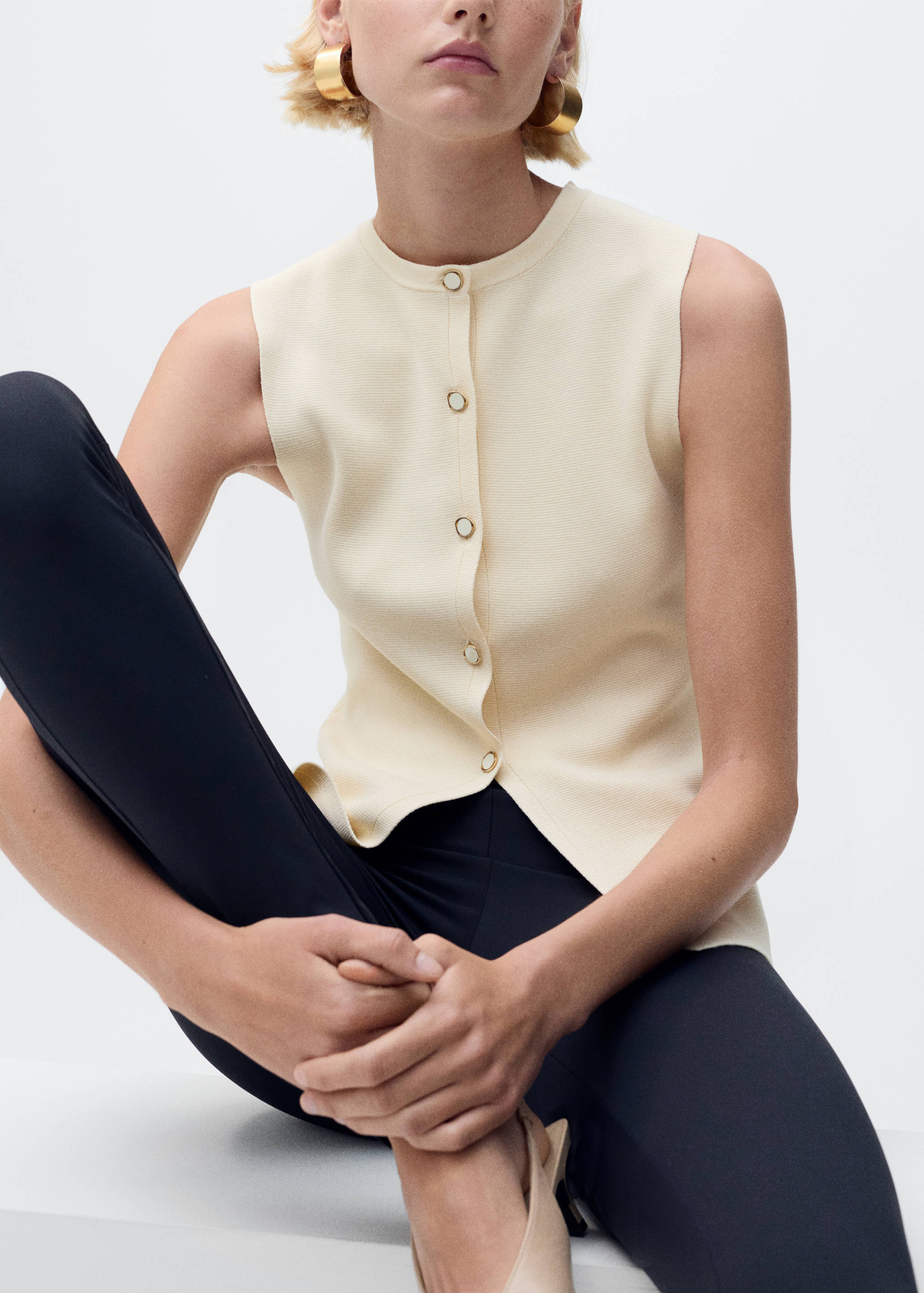 Gilet maille fine boutons - Détail de l'article 2