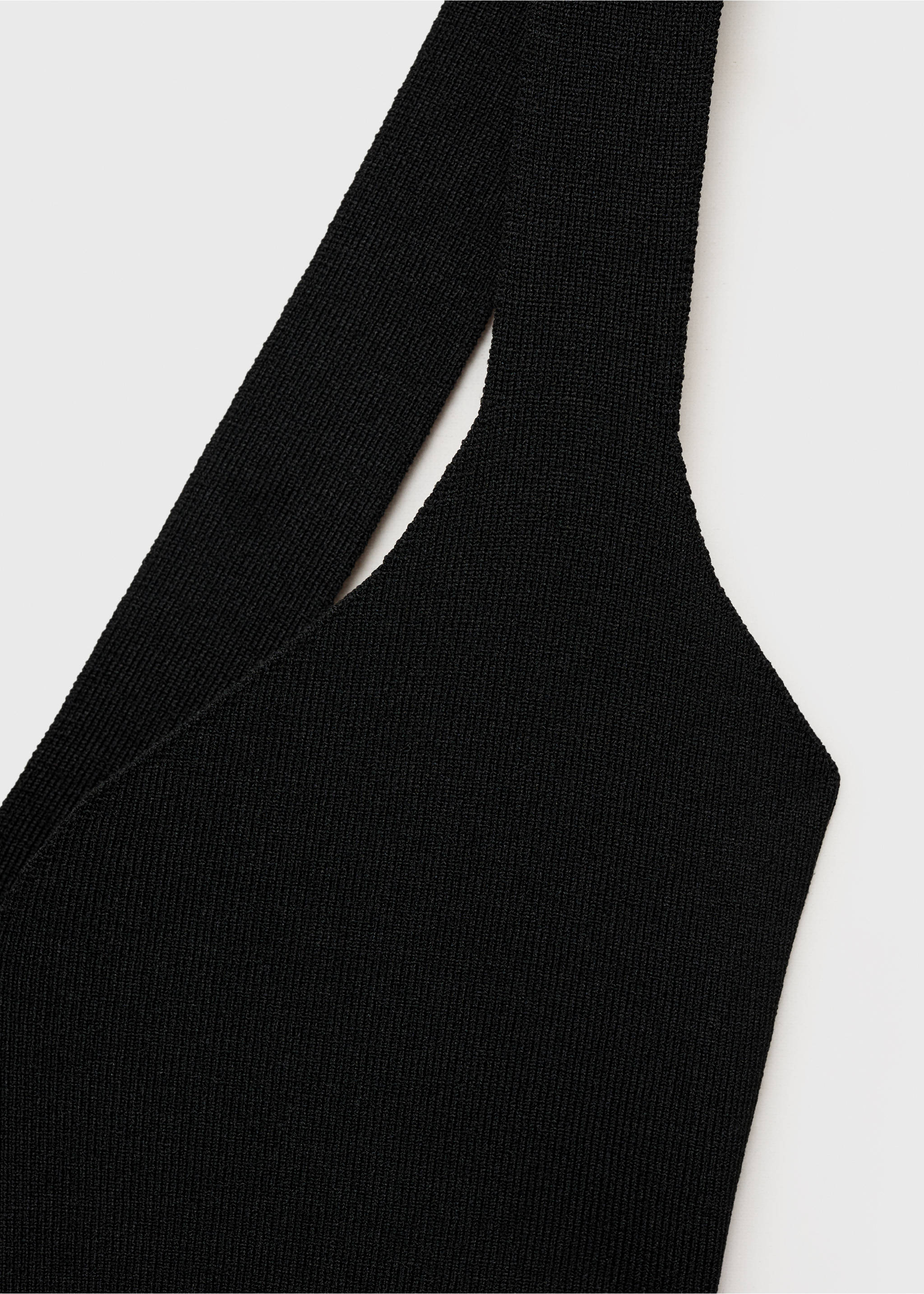 Fine-knit peplum top - Details of the article 0, Black. Ref: 87015765-00.