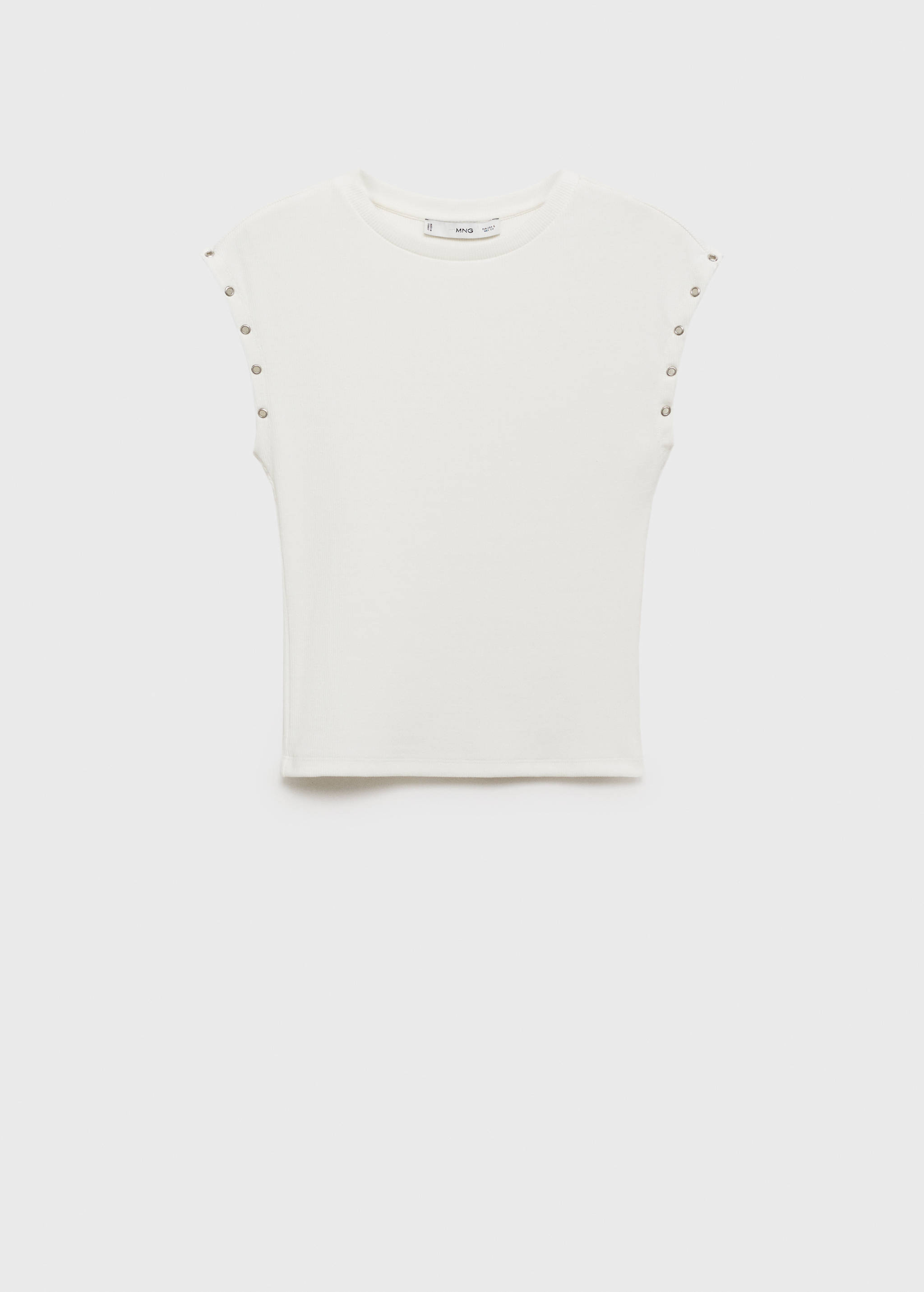 Geribd T-shirt met die-cut biesje - Artikel zonder model