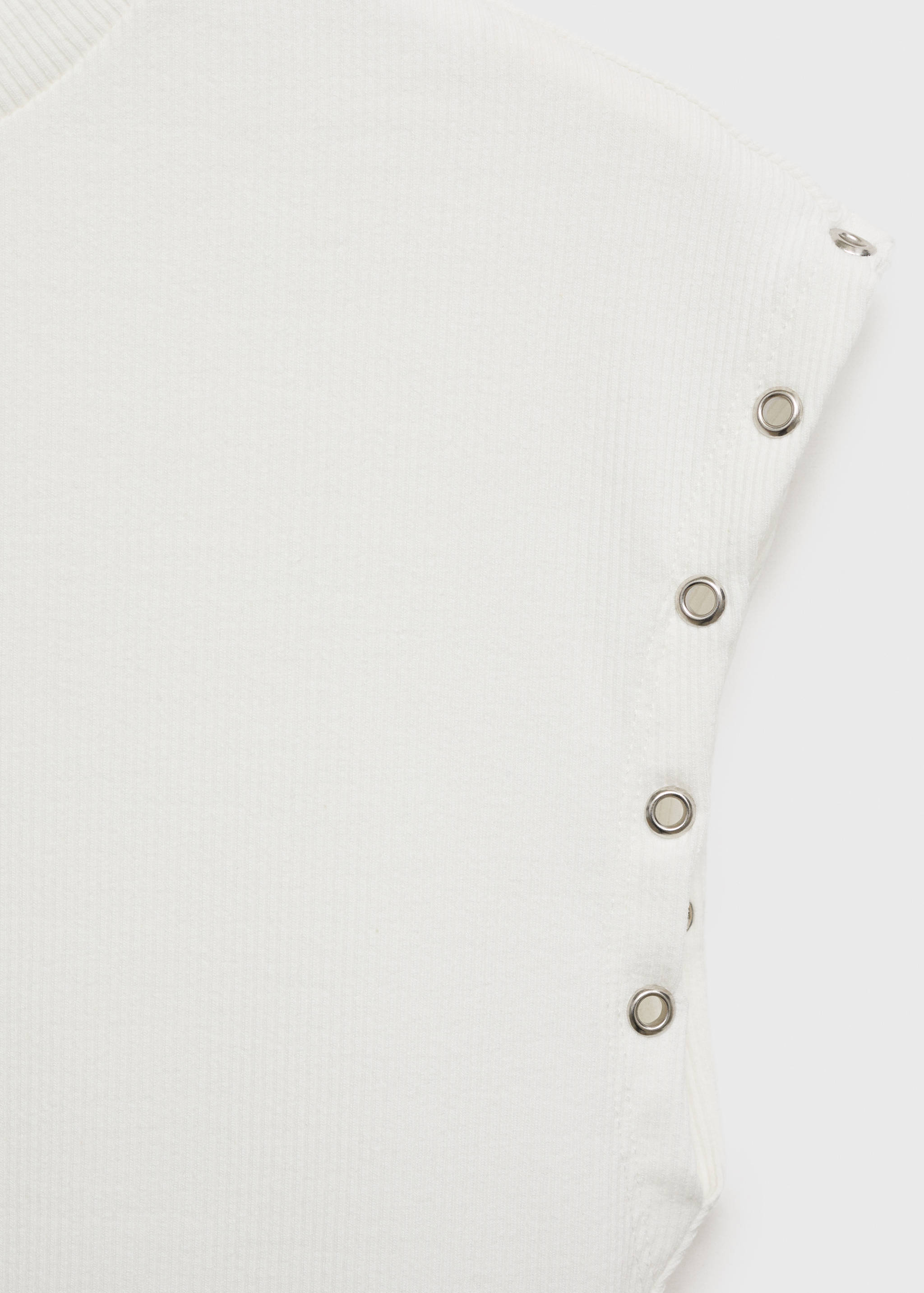 Geribd T-shirt met die-cut biesje - Detail van het artikel 0