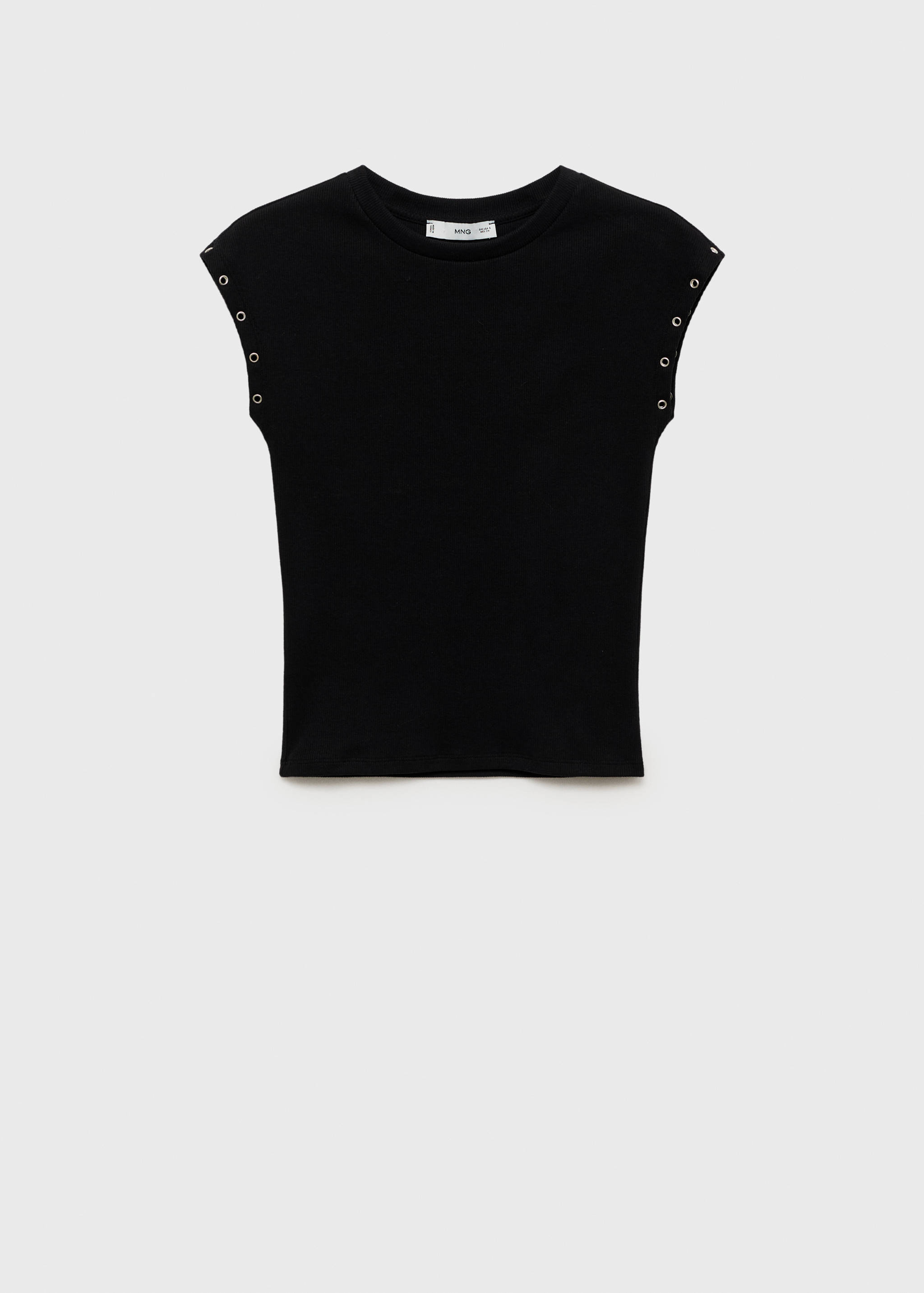 Geribd T-shirt met die-cut biesje - Artikel zonder model