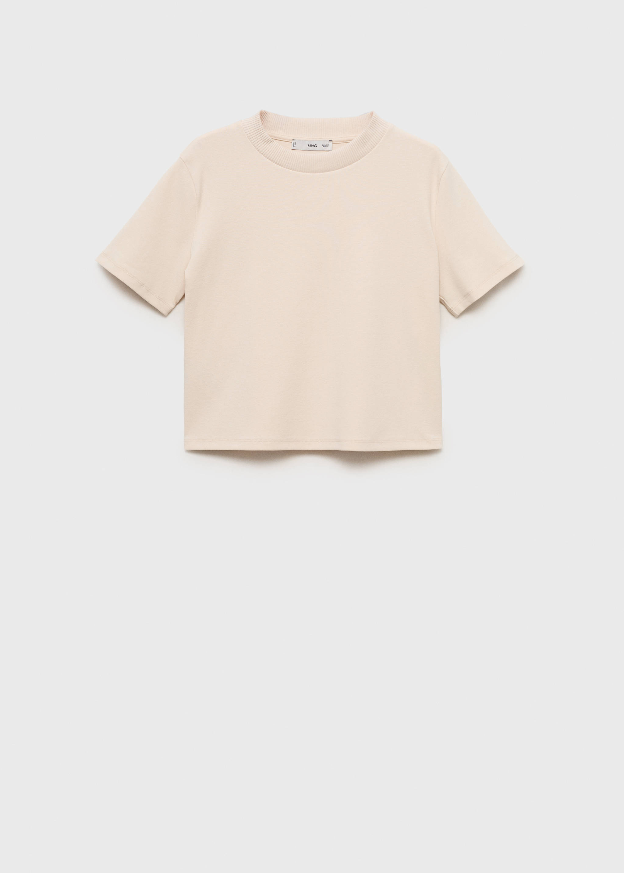 Short-sleeved cotton-blend t-shirt - Article without model