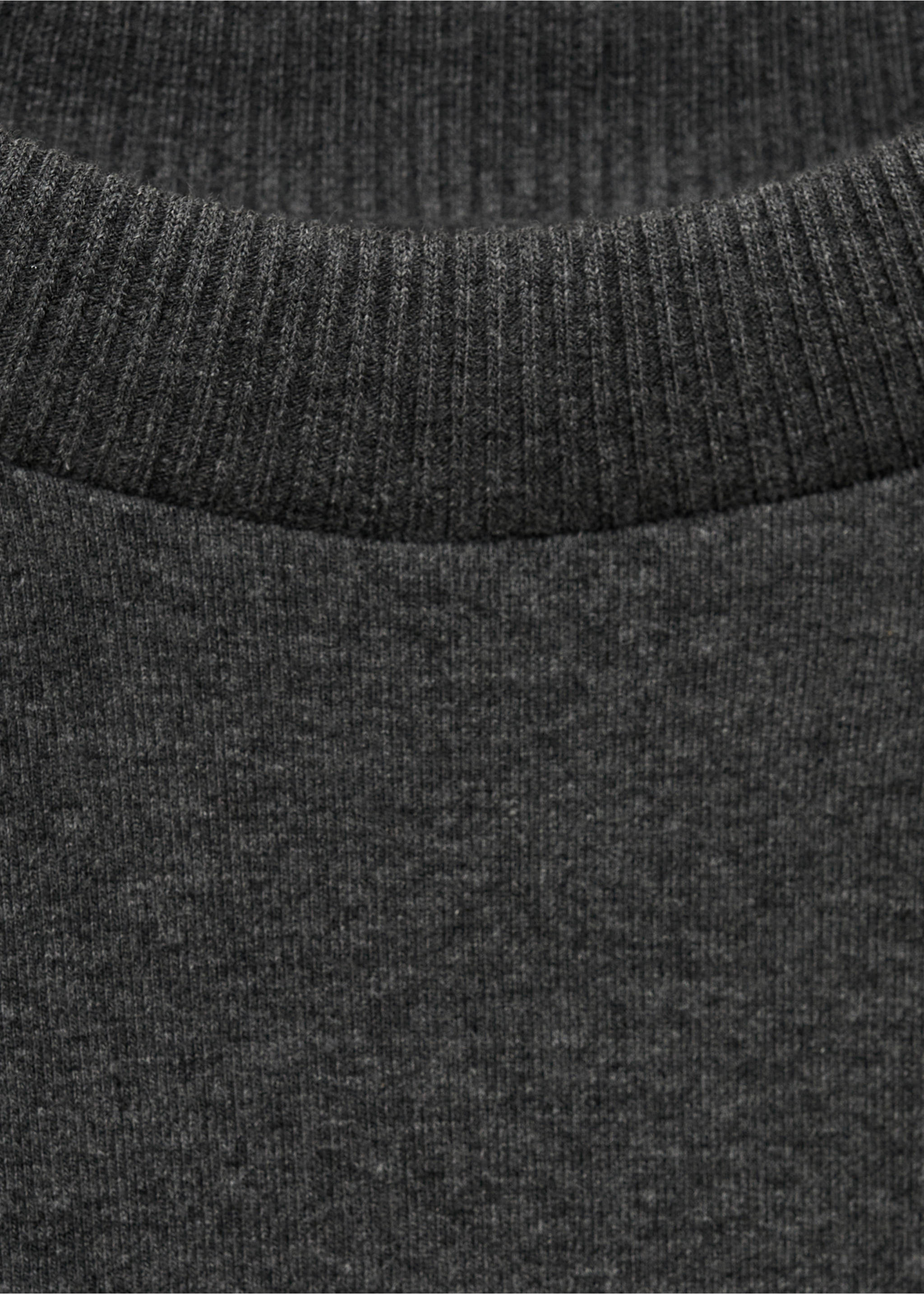 T-shirt en mélange de coton manches courtes - Détail de l'article 8, Gris chiné foncé. Ref: 87015769-00.