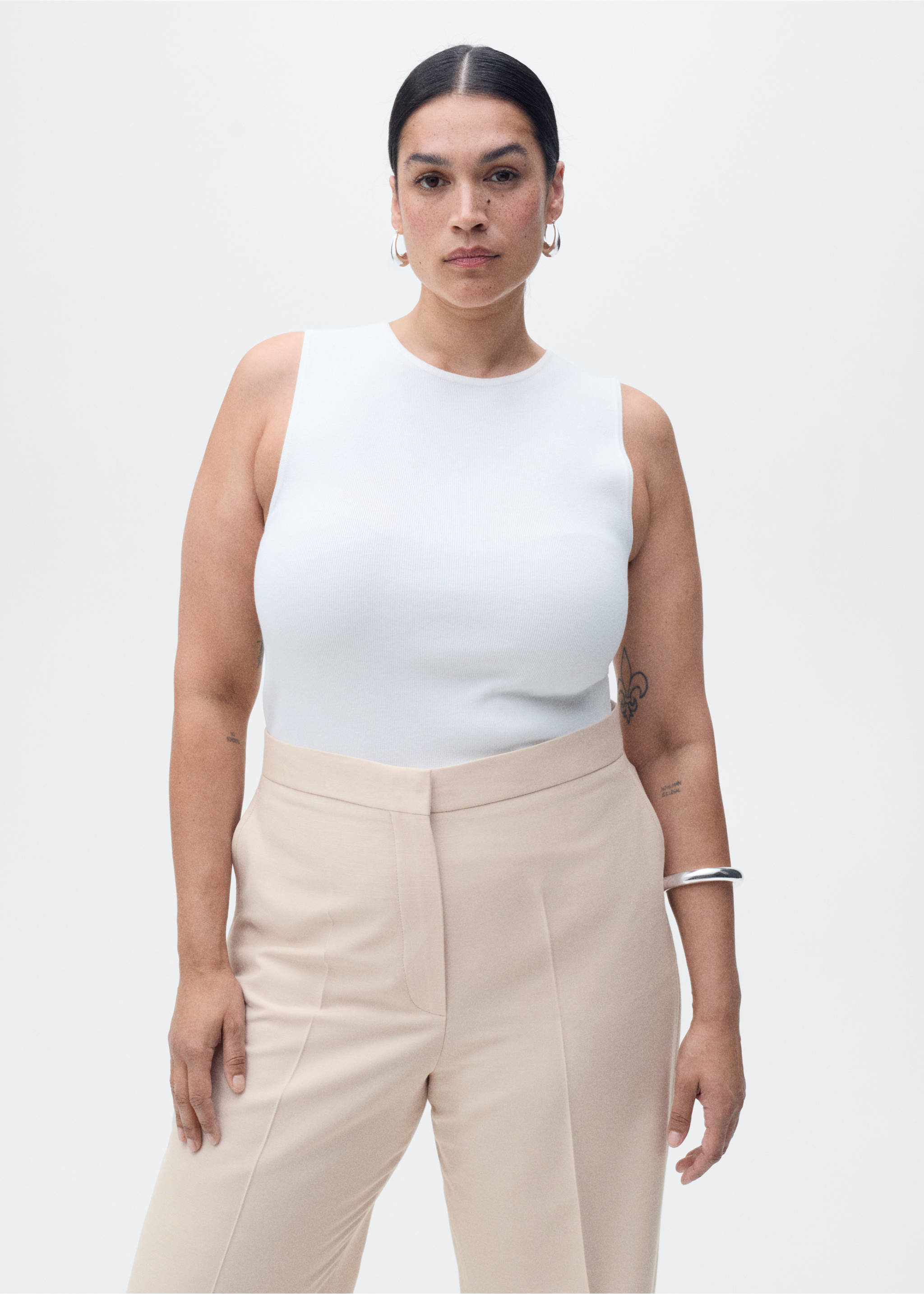 Pantalón recto traje - Detalle del artículo 5, Nude. Ref: 87015771-00.