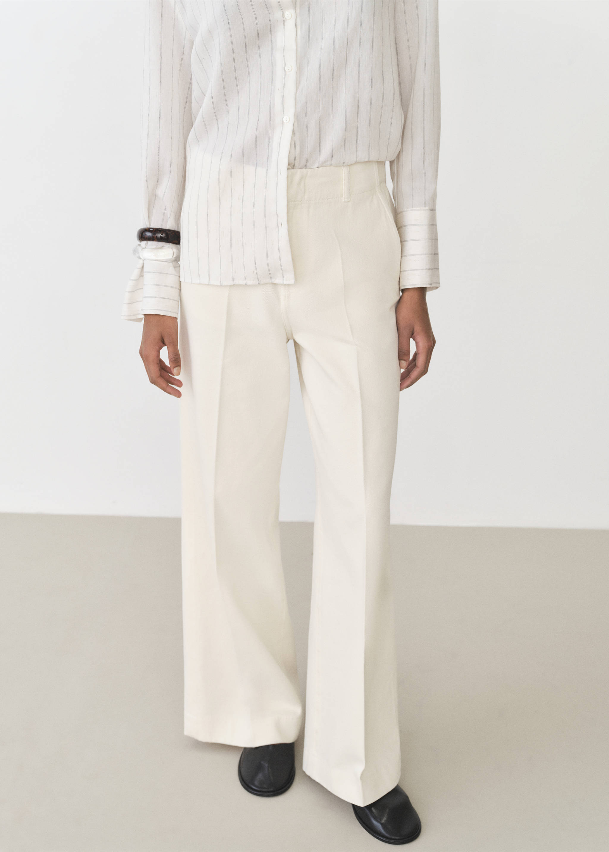 Pantalón wide leg algodón - Plano medio