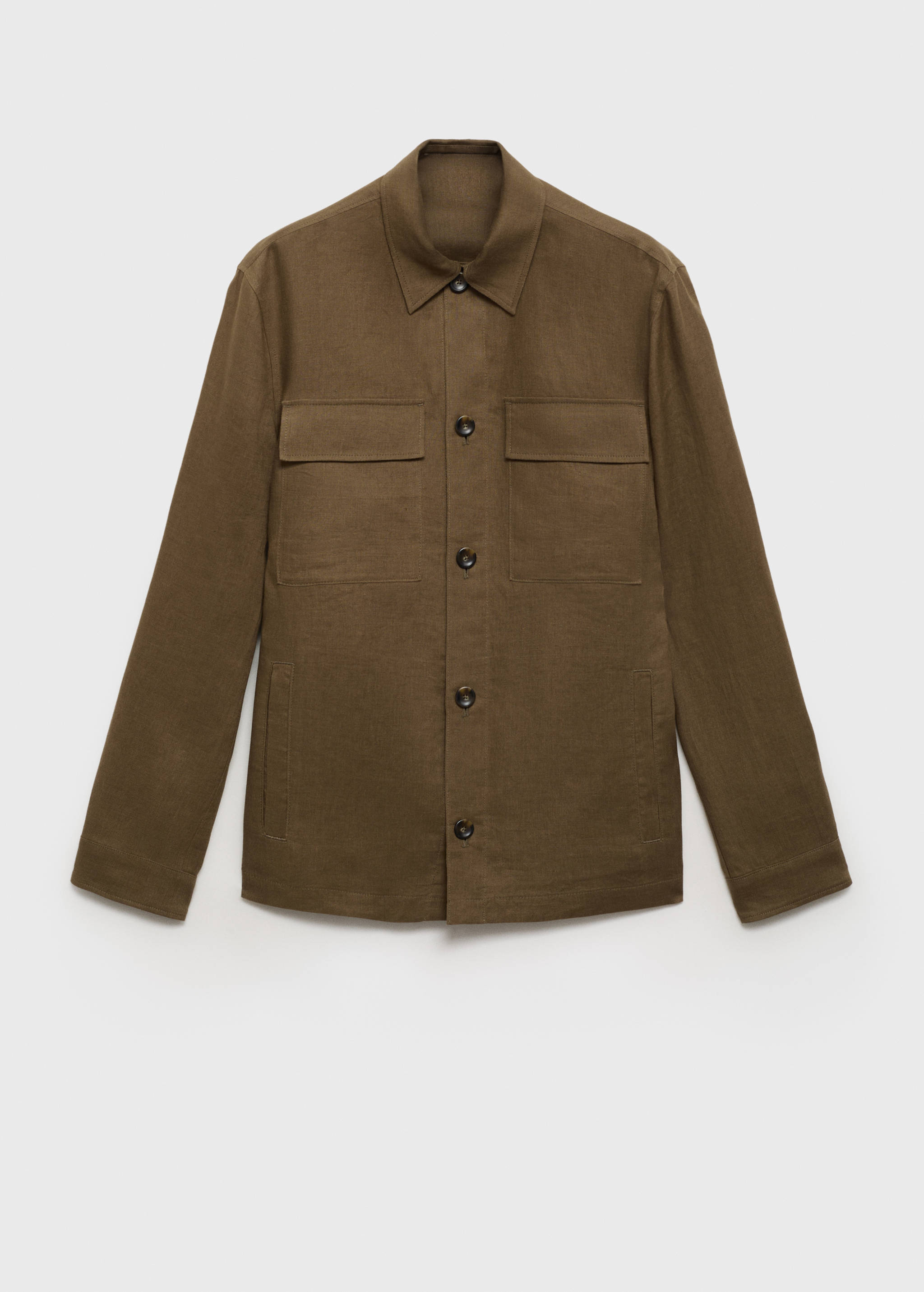 Overshirt mit Taschen aus 100 % Leinen - Artikel ohne Model