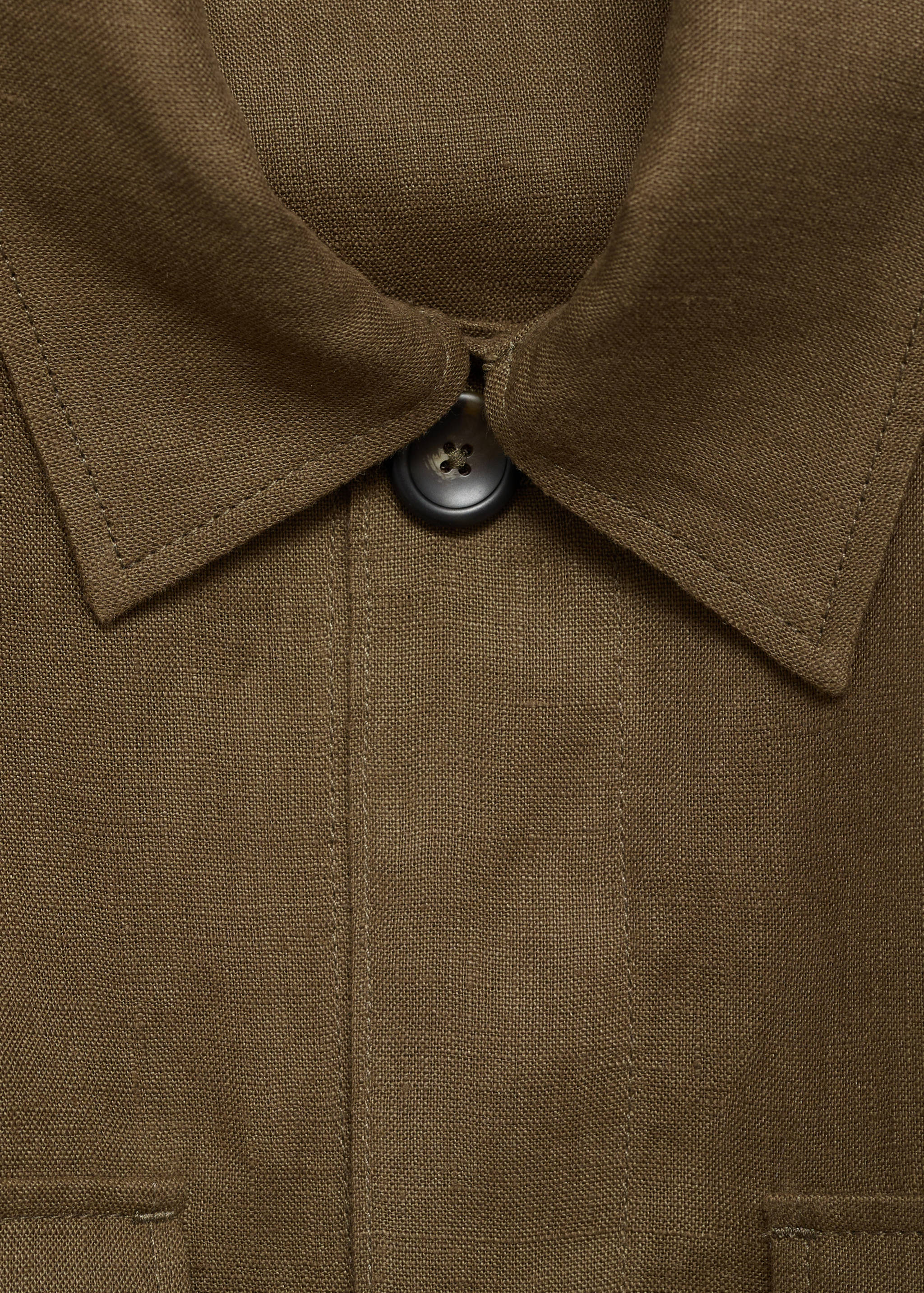 Overshirt mit Taschen aus 100 % Leinen - Detail des Artikels 8