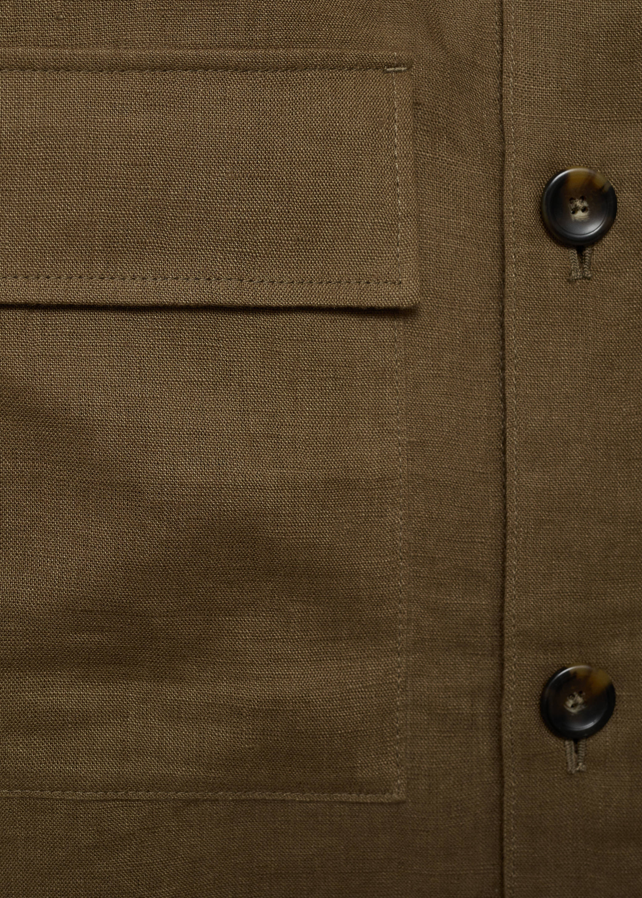 Overshirt mit Taschen aus 100 % Leinen - Detail des Artikels 0