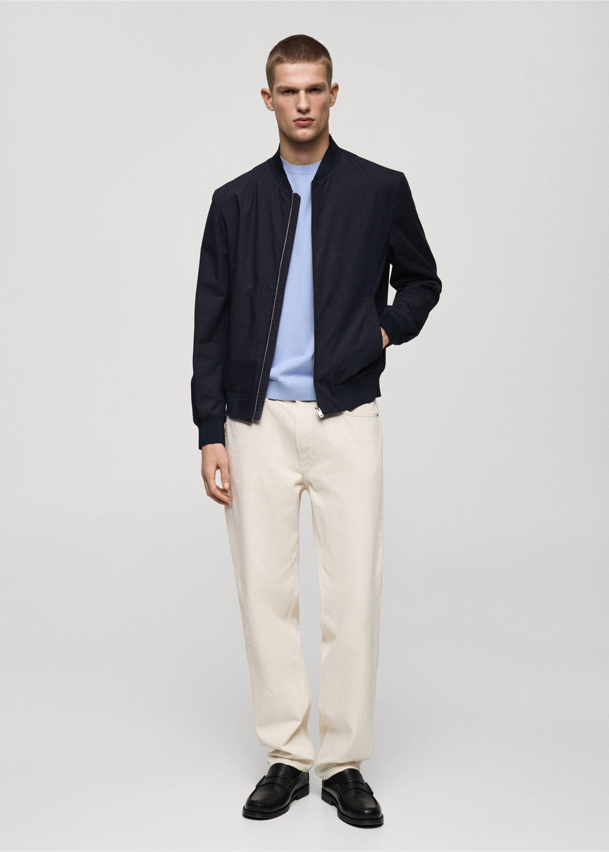 100% cotton bomber jacket - General plane, Dark Navy. Ref: 87015925-00.