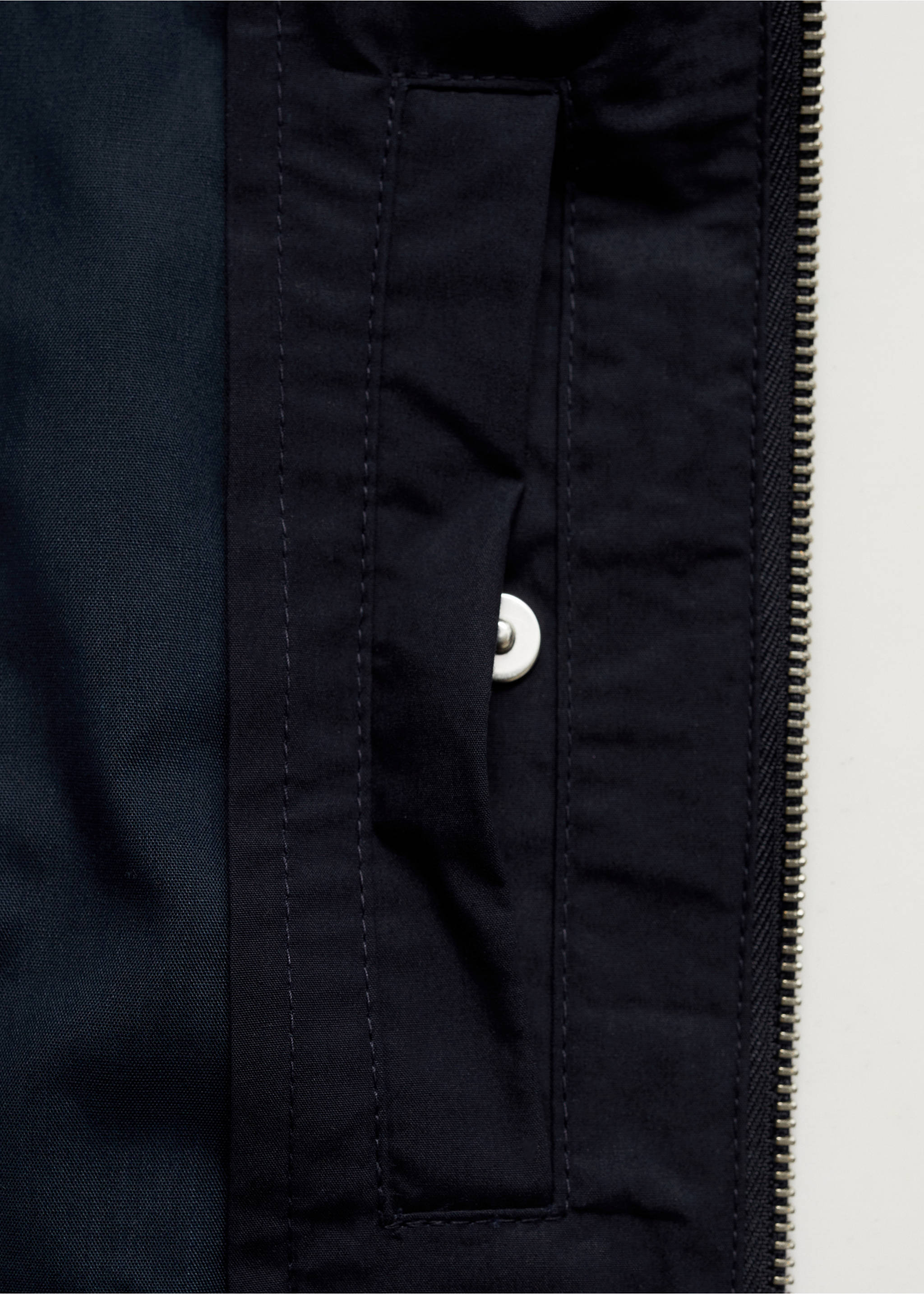 100% cotton bomber jacket - Details of the article 0, Dark Navy. Ref: 87015925-00.