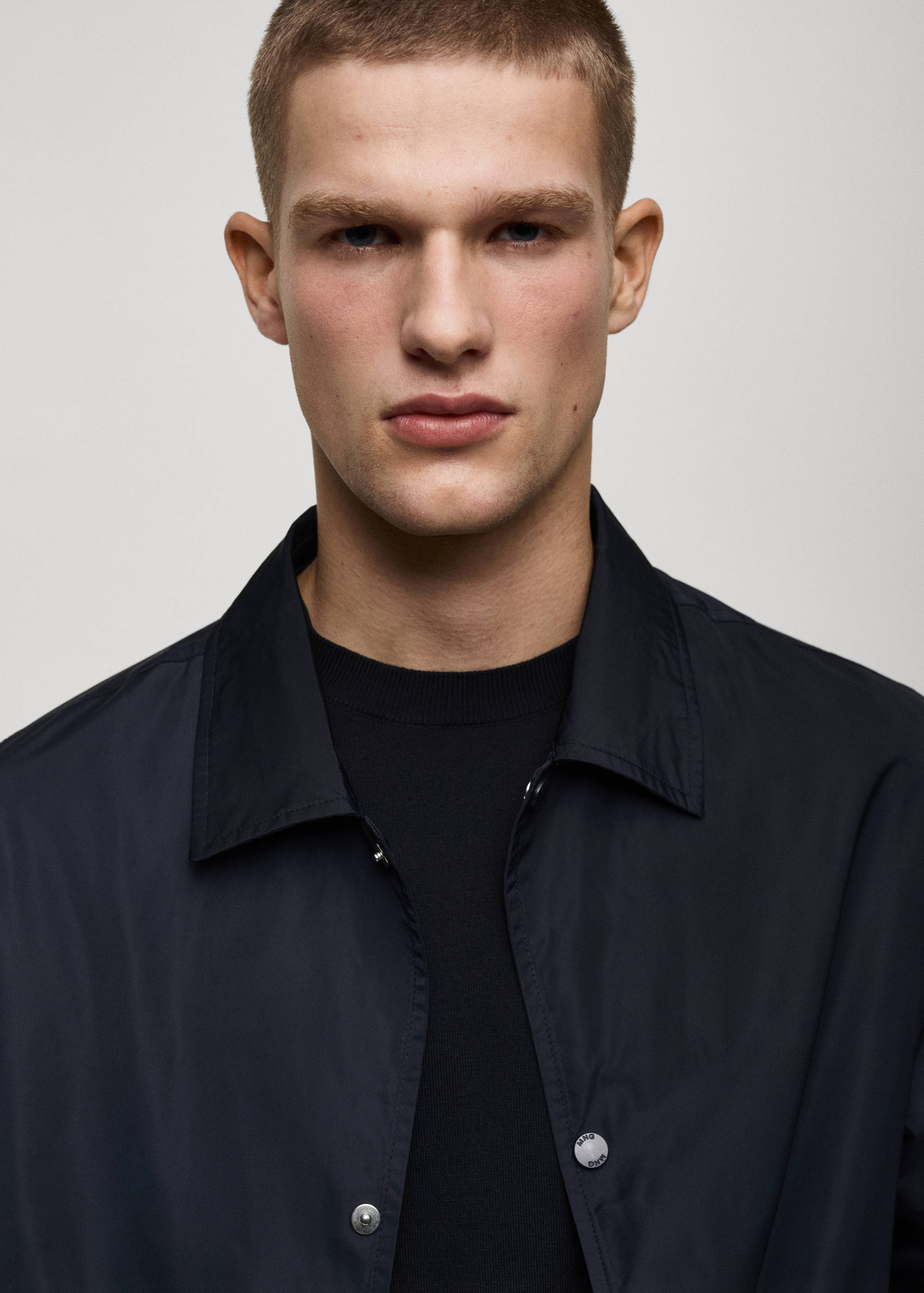 Regular-fit technical fabric jacket - Details of the article 1