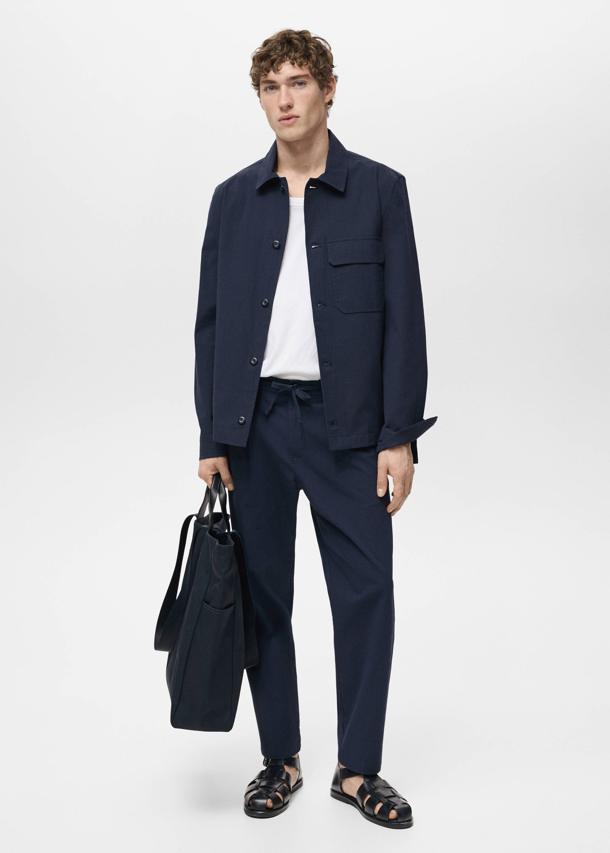 Jacke aus Baumwoll-Seersucker - Allgemeine Ansicht