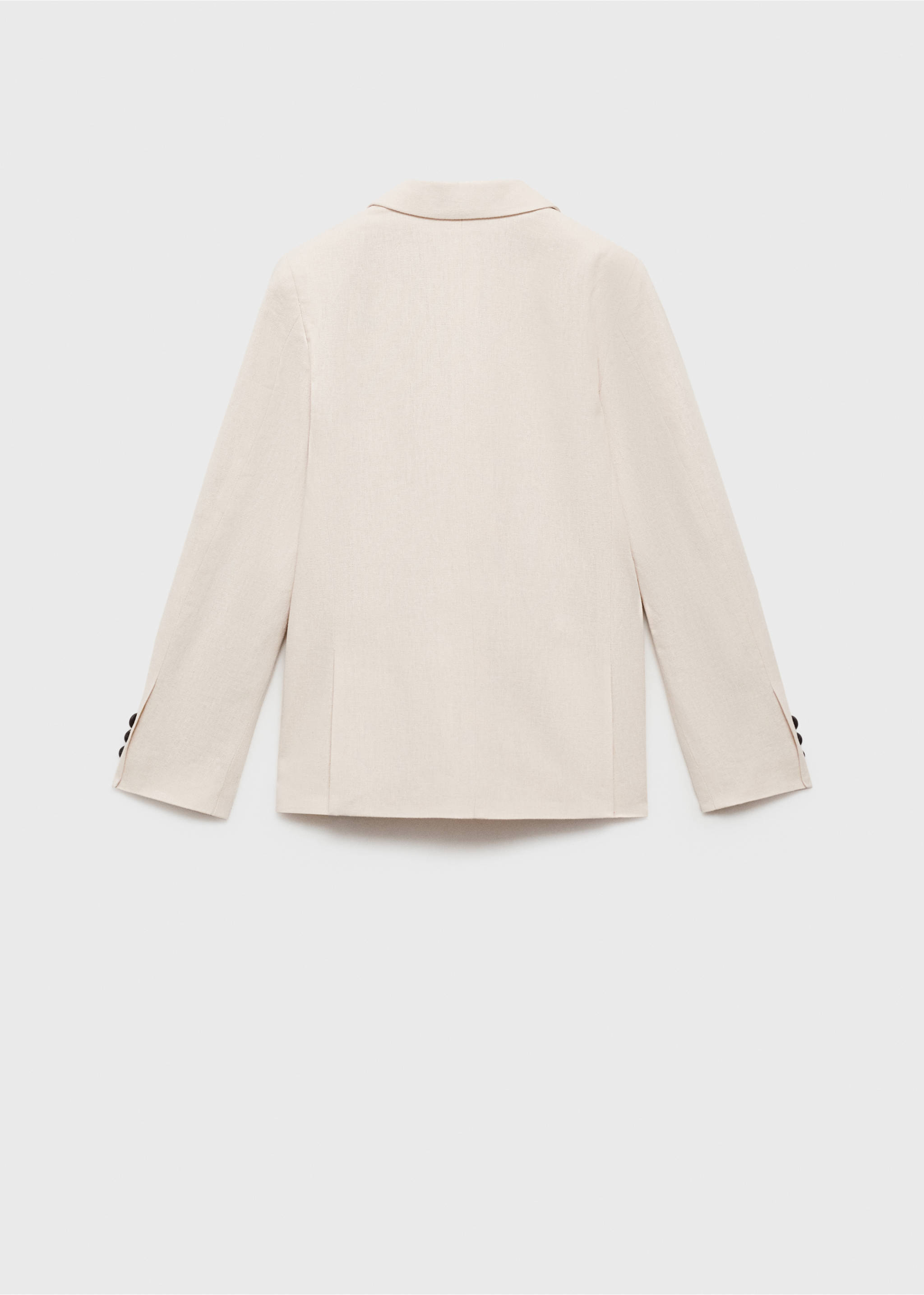 Anzugjacke aus Leinen - Rückseite des Artikels, Sandfarben. Ref: 87015928-00.