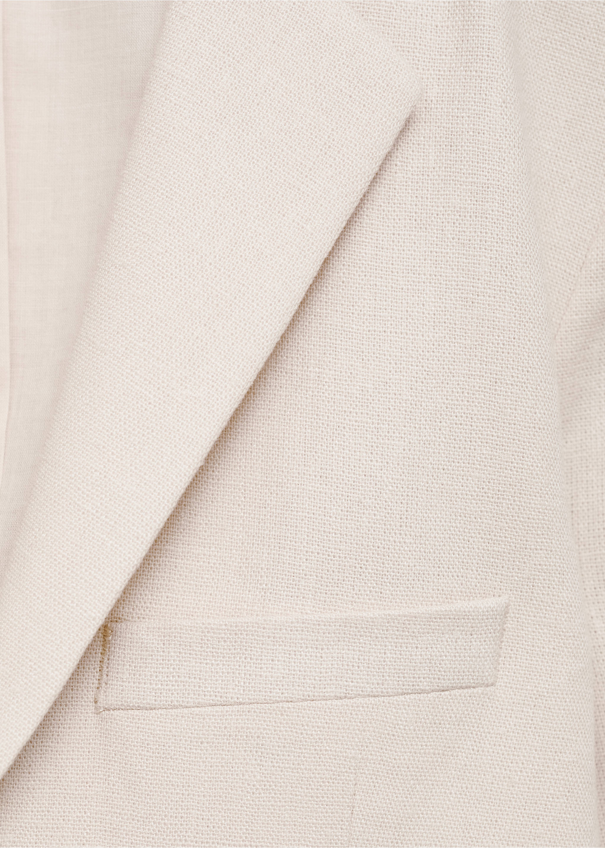 Anzugjacke aus Leinen - Detail des Artikels 0, Sandfarben. Ref: 87015928-00.