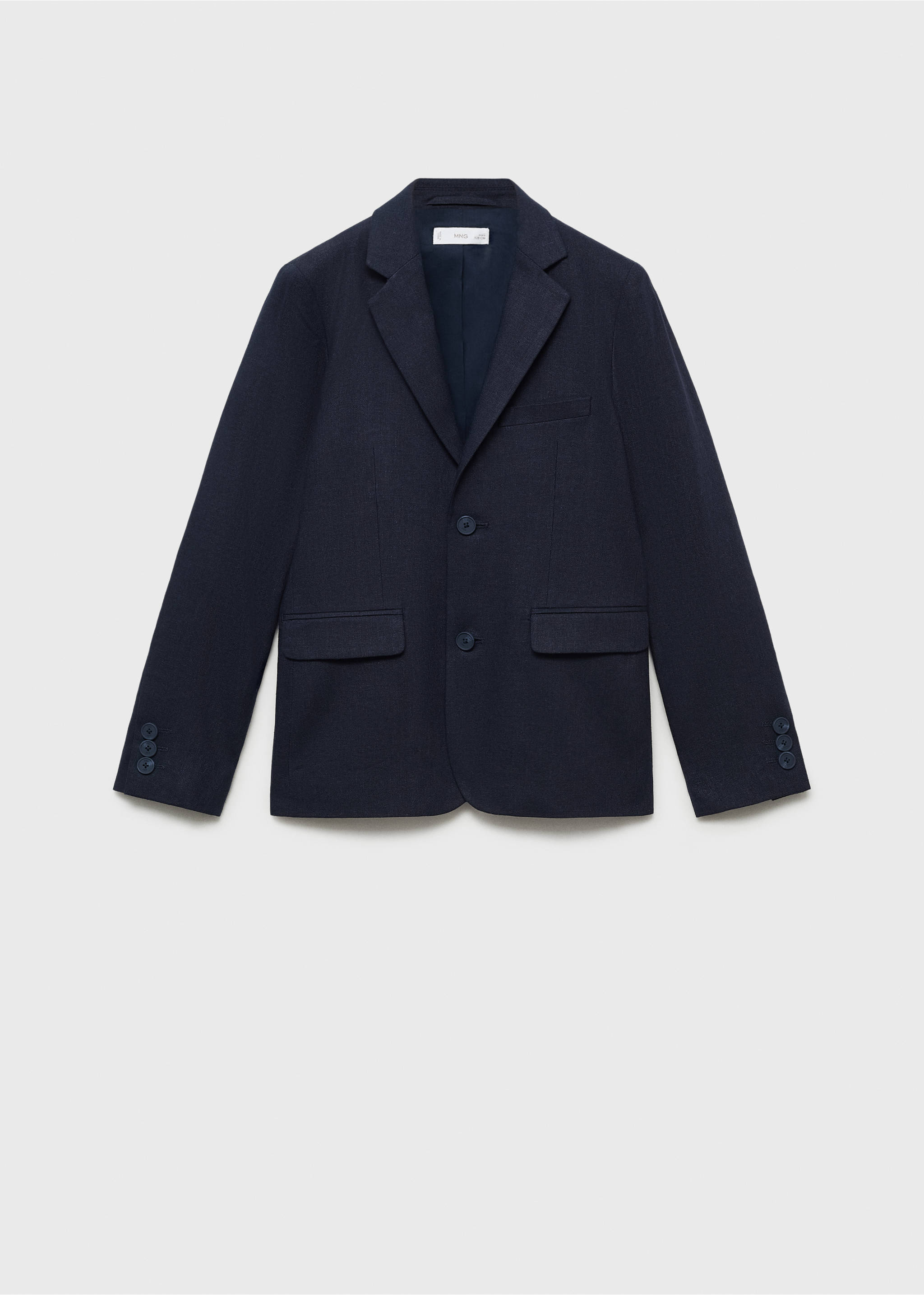 Veste de costume lin - Article sans modèle, Bleu marine foncé. Ref: 87015928-00.