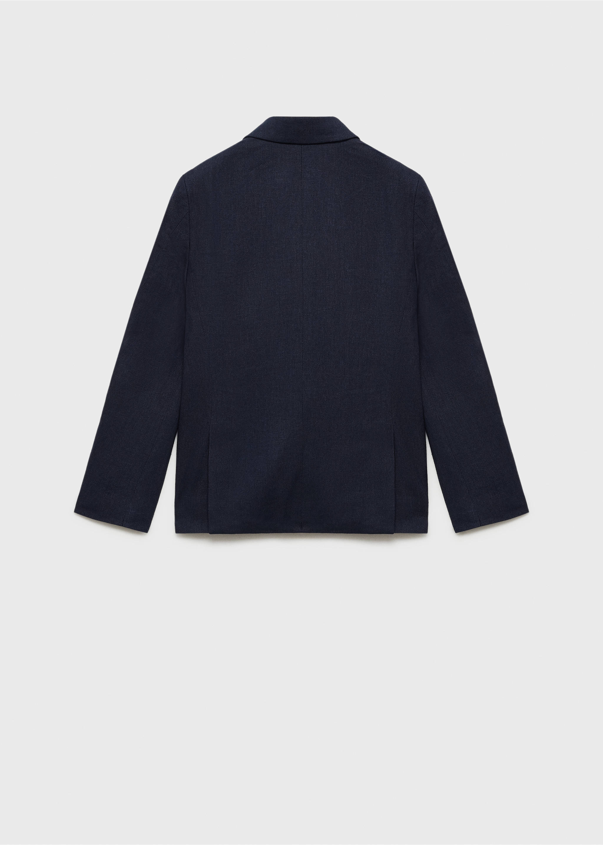 Veste de costume lin - Verso de l’article, Bleu marine foncé. Ref: 87015928-00.