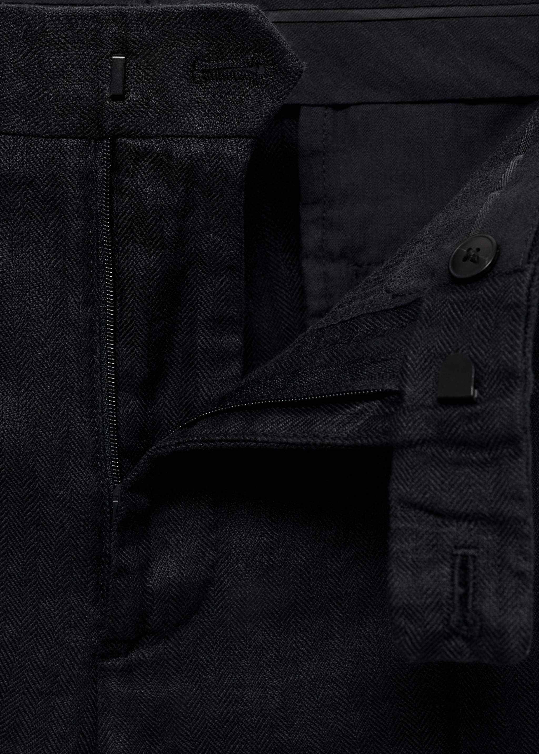 Amalfi 100% linen slim-fit suit trousers - Details of the article 0